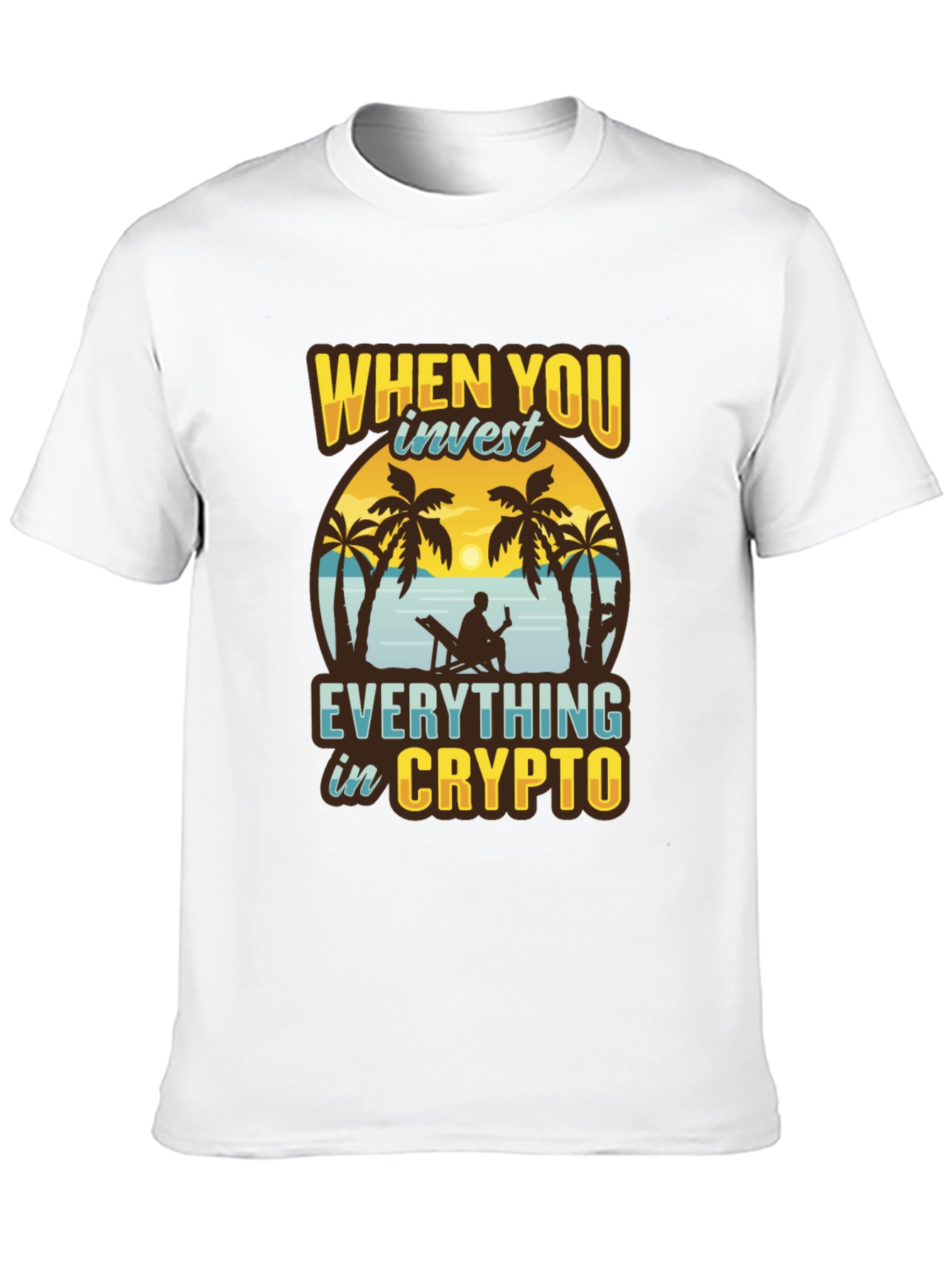 Crypto Investor T-Shirt - Relax on the Beach