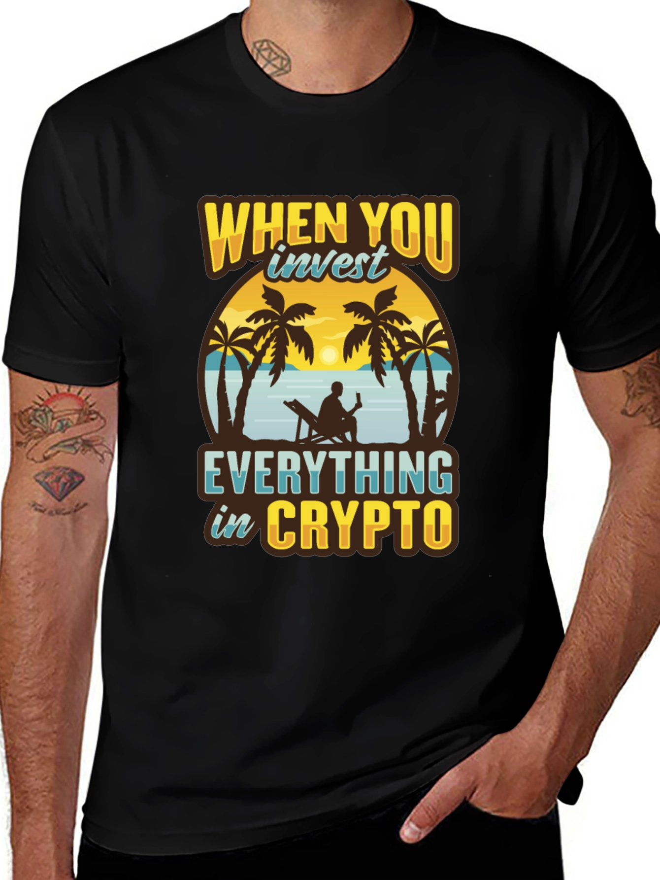 Crypto Investor T-Shirt - Relax on the Beach
