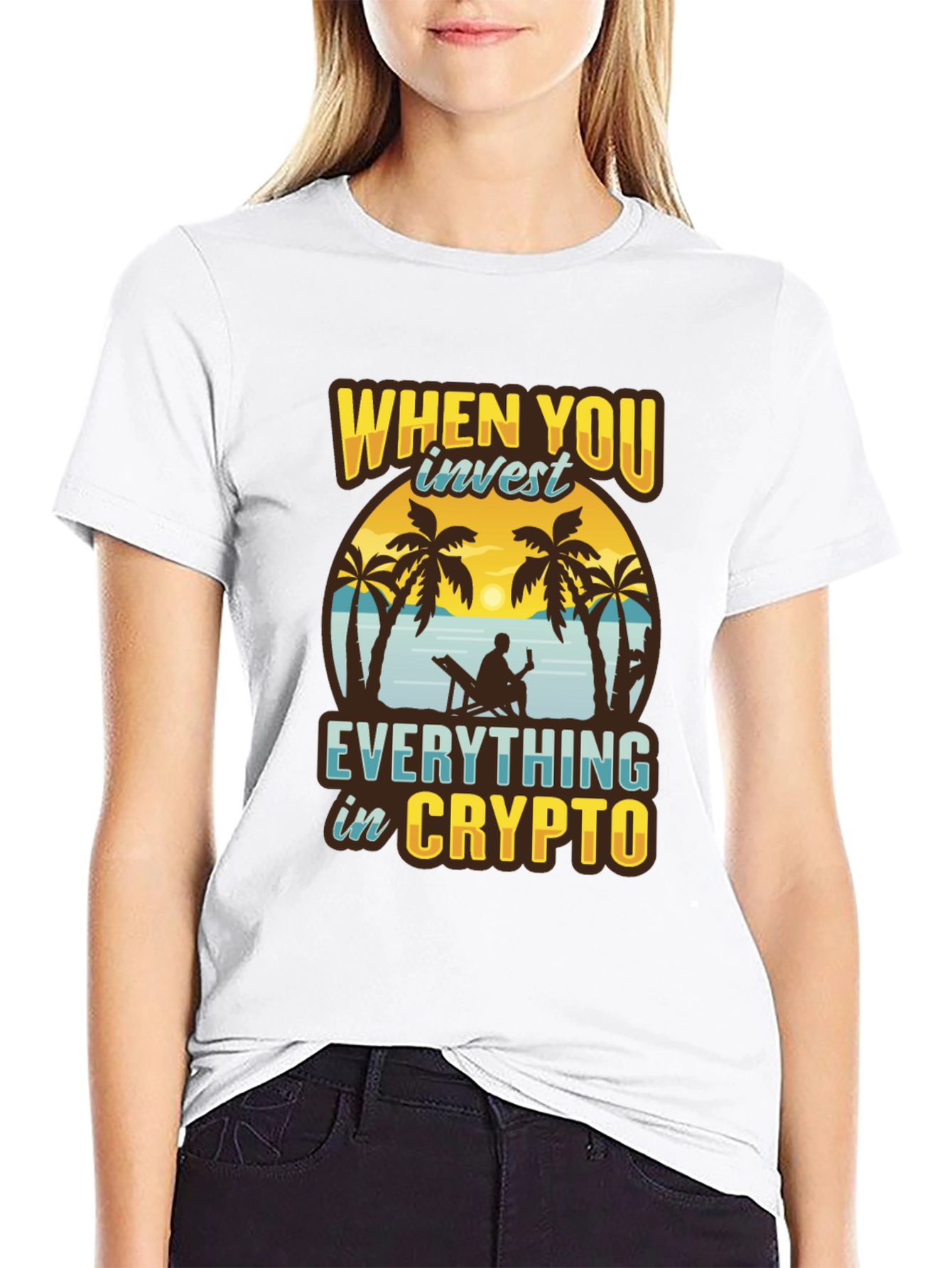 Crypto Investor T-Shirt - Relax on the Beach