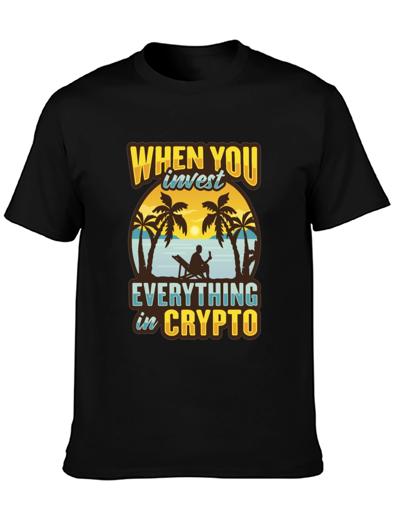 Crypto Investor T-Shirt - Relax on the Beach