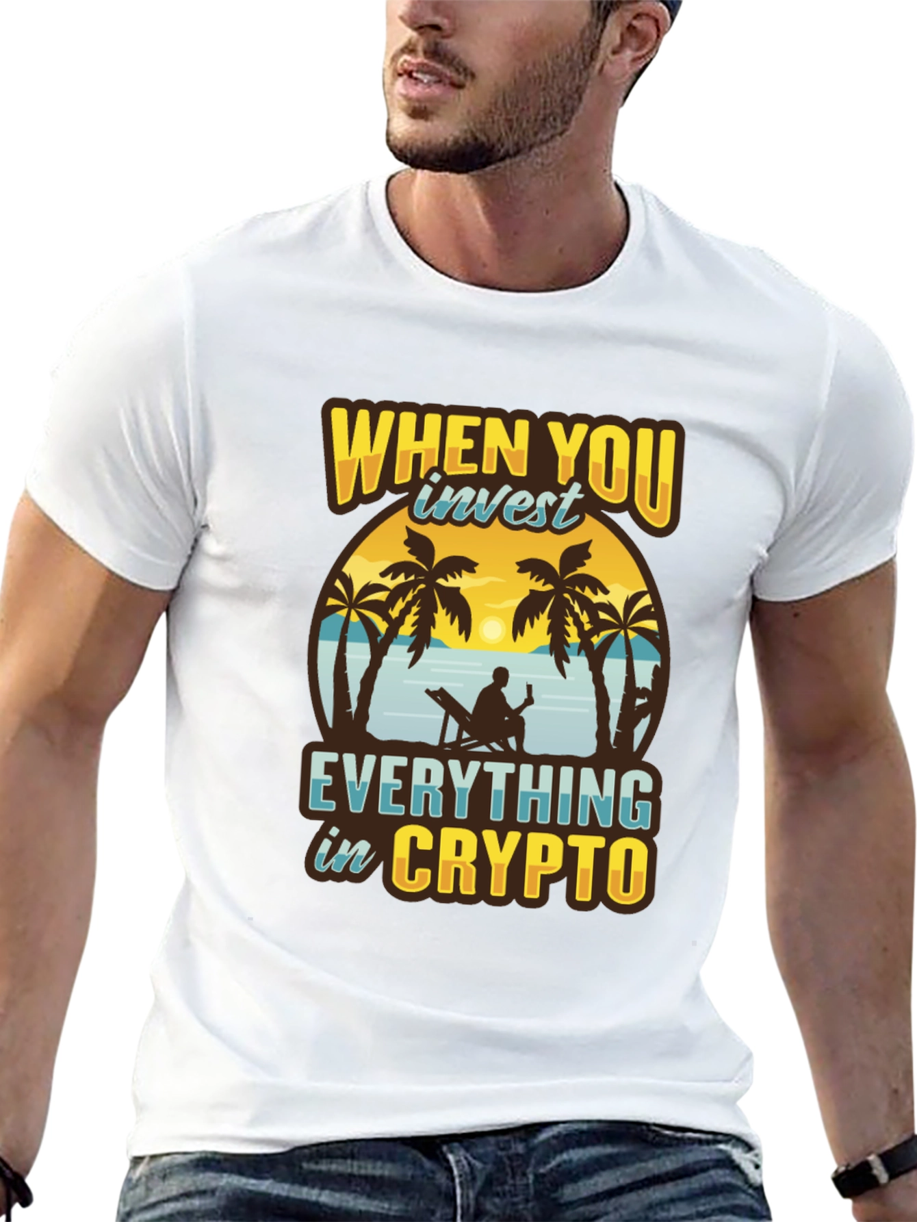 Crypto Investor T-Shirt - Relax on the Beach