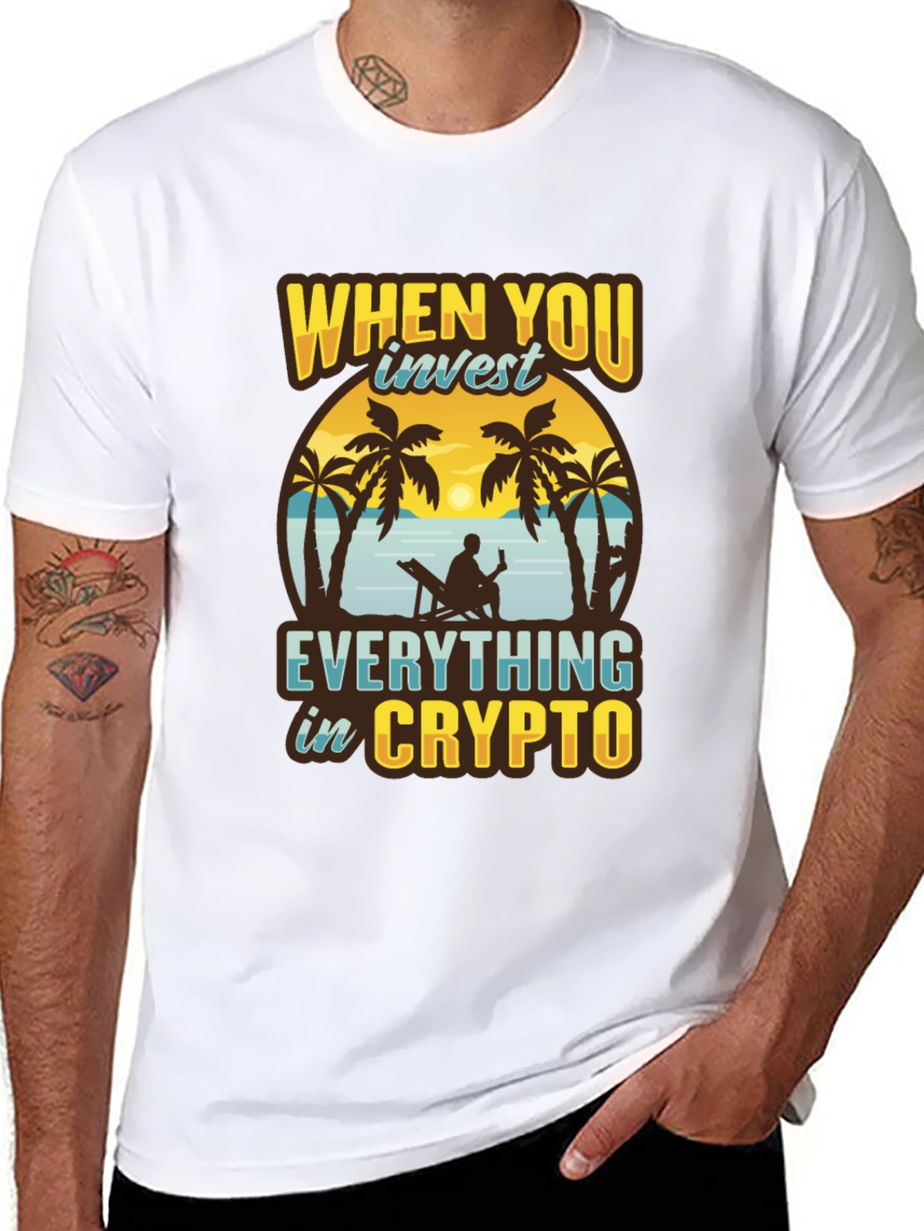Crypto Investor T-Shirt - Relax on the Beach