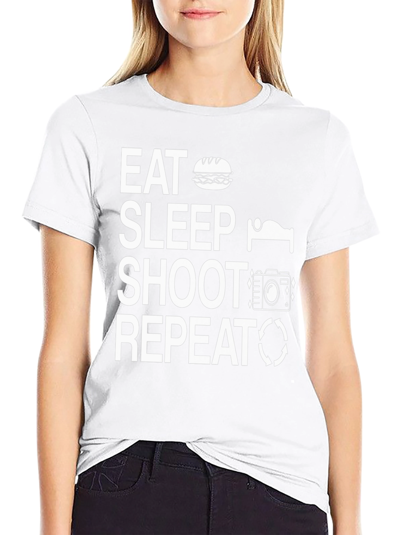 Eat Sleep Shoot Repeat T-Shirt - Photography Lover Tee