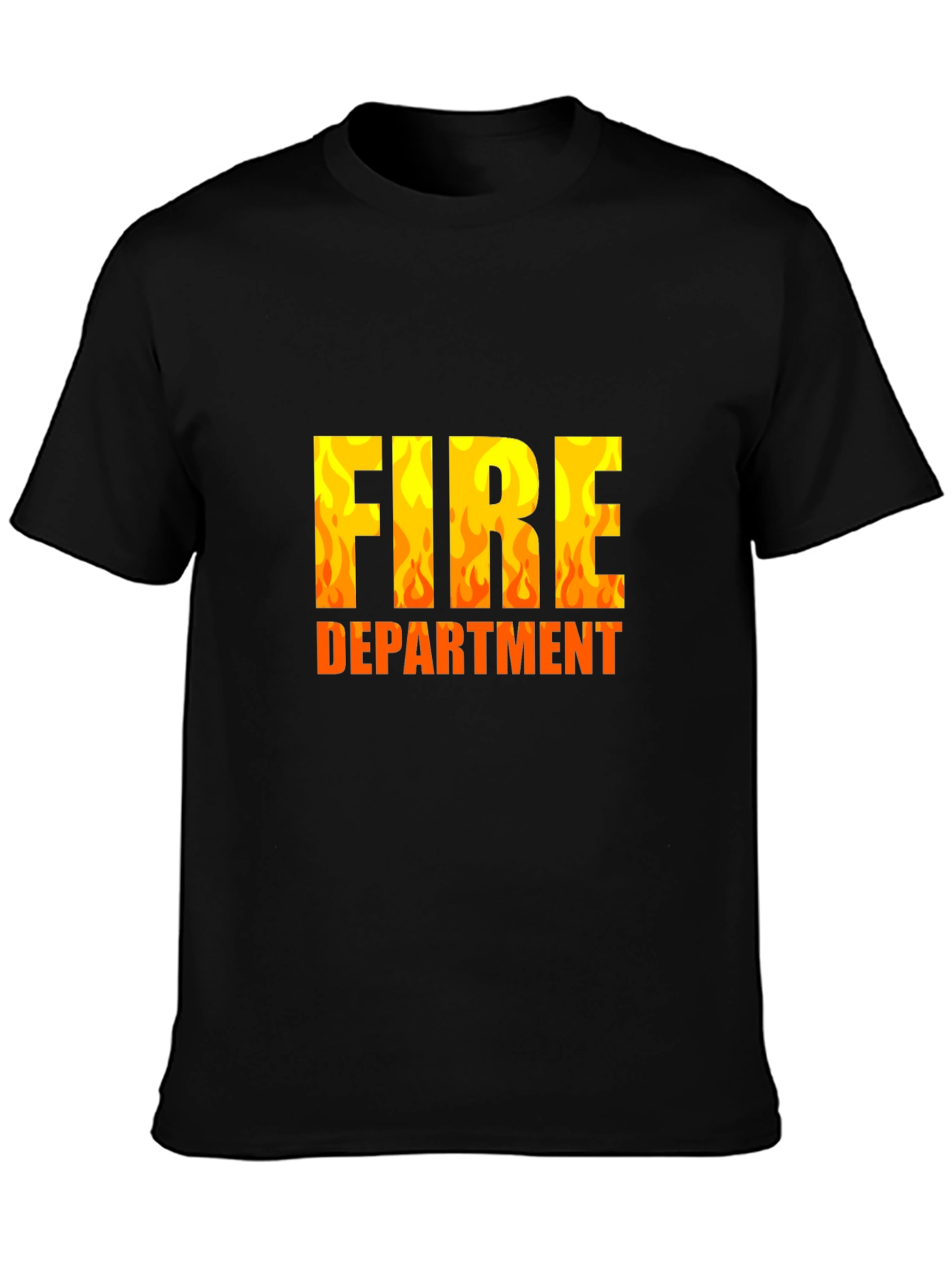 Fire Department Black Graphic T-Shirt