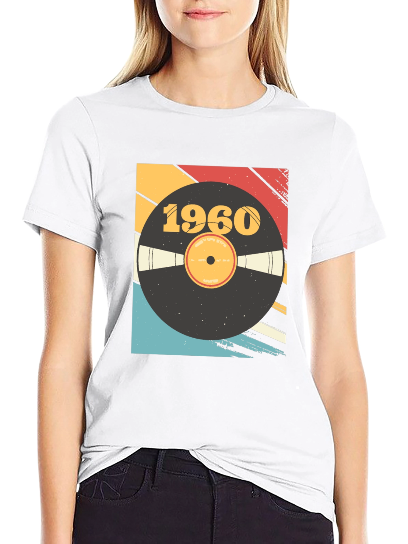 Retro 1960 Vinyl Record Graphic T-Shirt