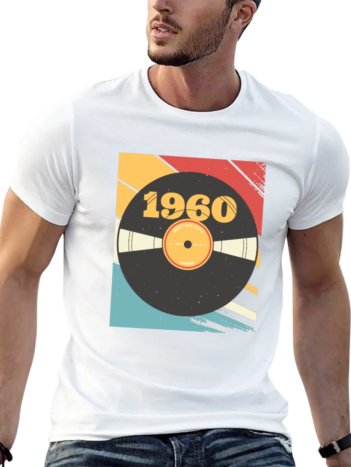 Retro 1960 Vinyl Record Graphic T-Shirt