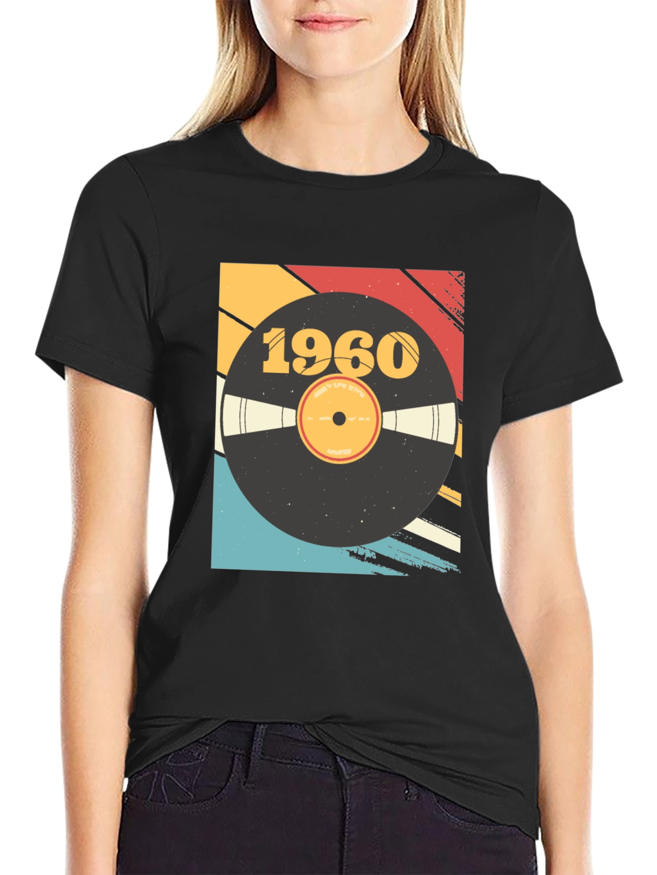 Retro 1960 Vinyl Record Graphic T-Shirt