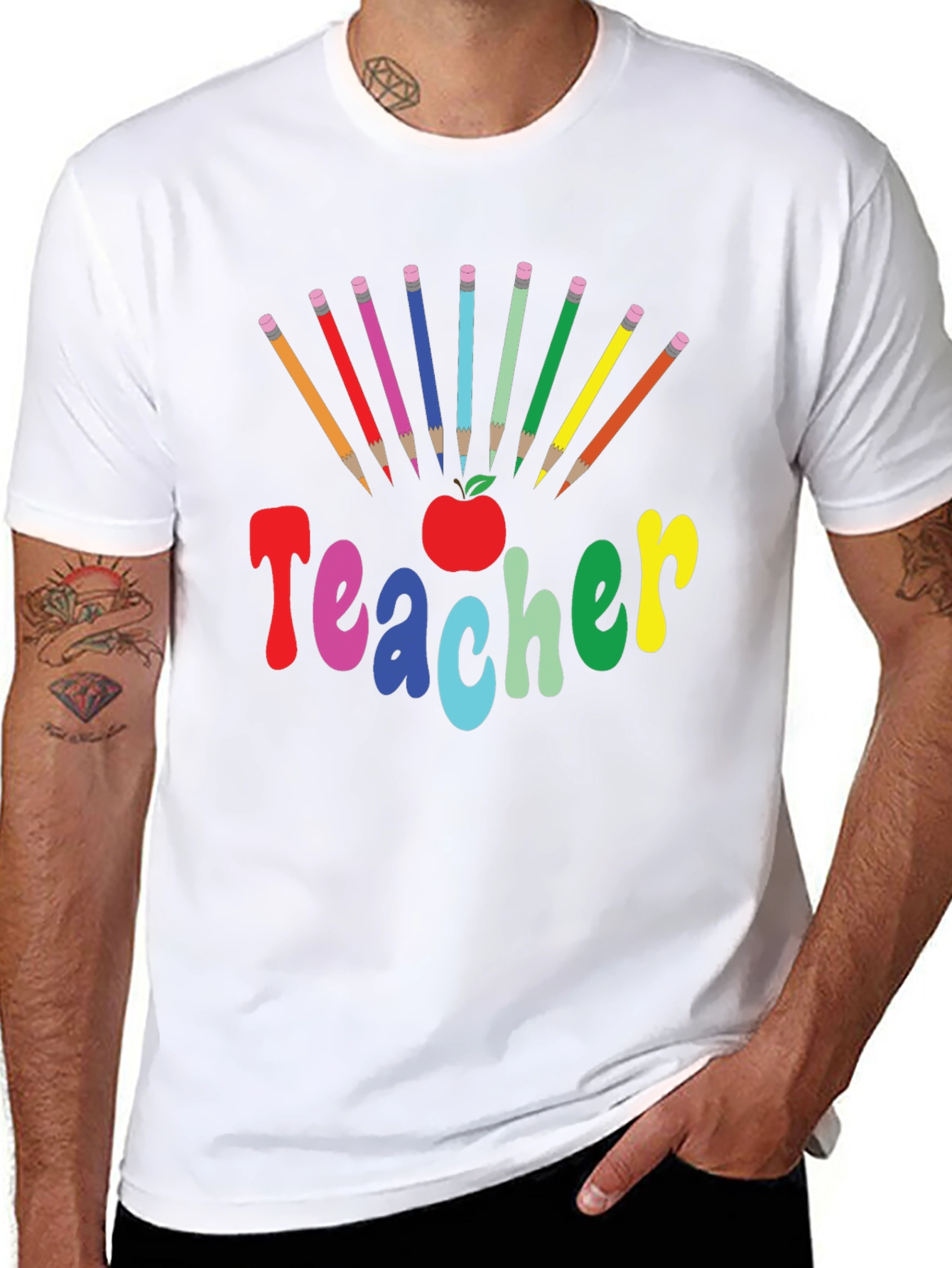 Teacher Colorful Graphic T-Shirt