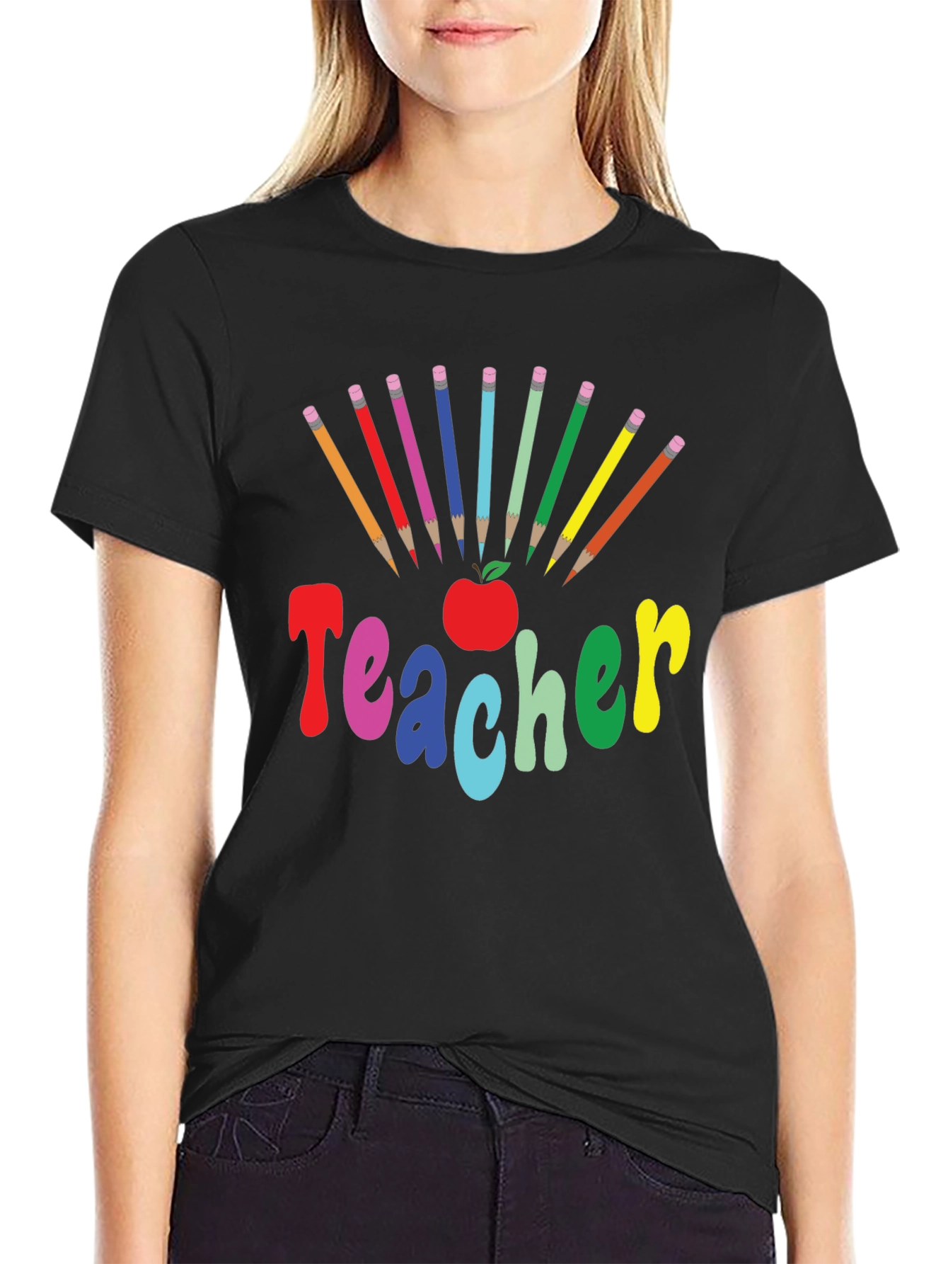 Teacher Colorful Graphic T-Shirt