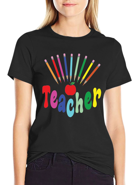 Teacher Colorful Graphic T-Shirt