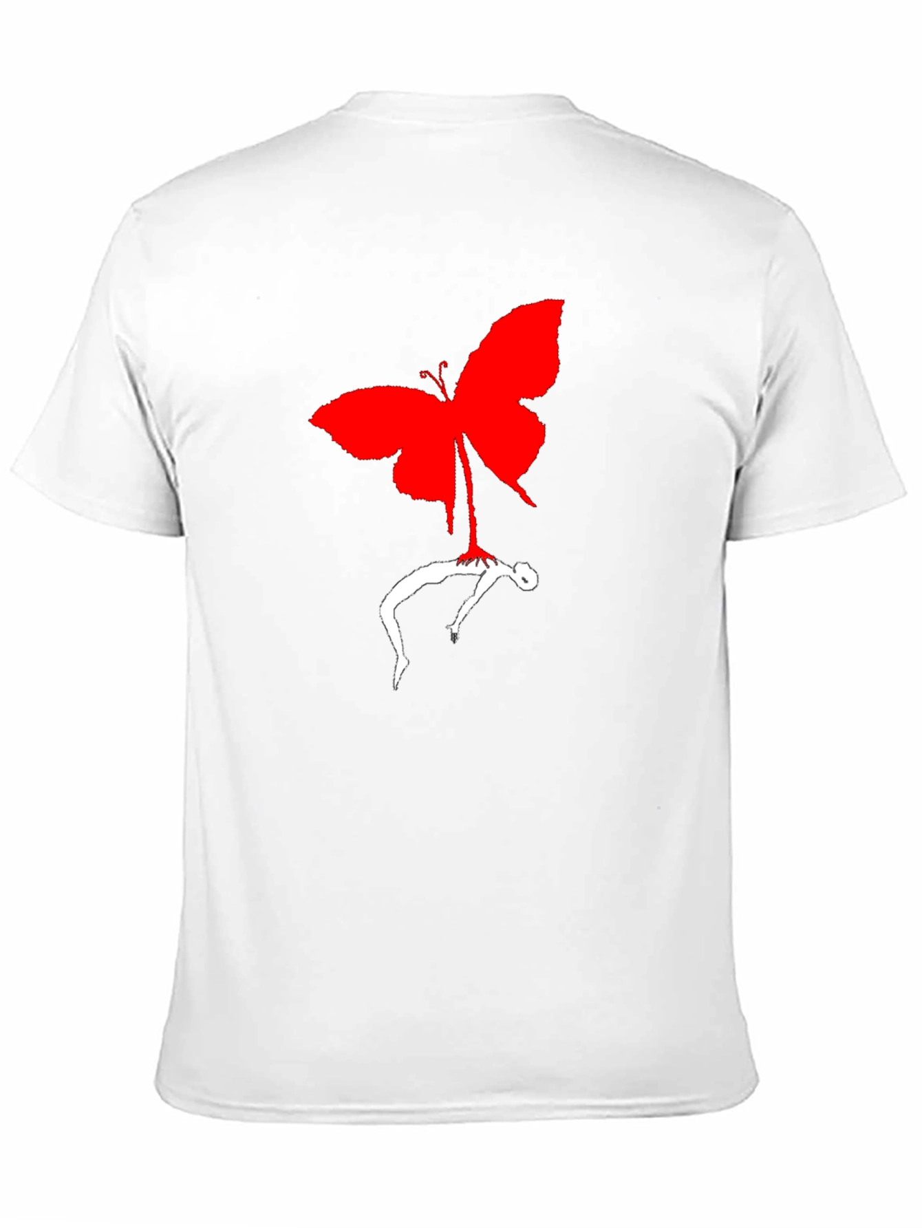 Butterfly Silhouette Graphic Tee - Black