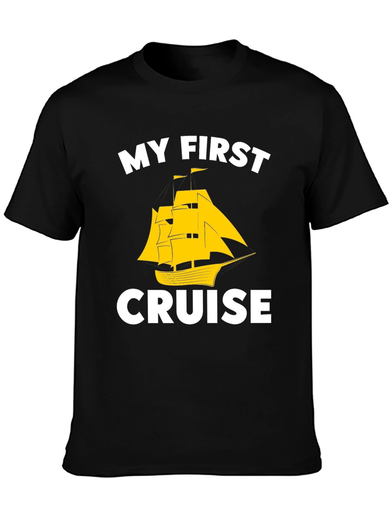 My First Cruise Black Graphic Tee
