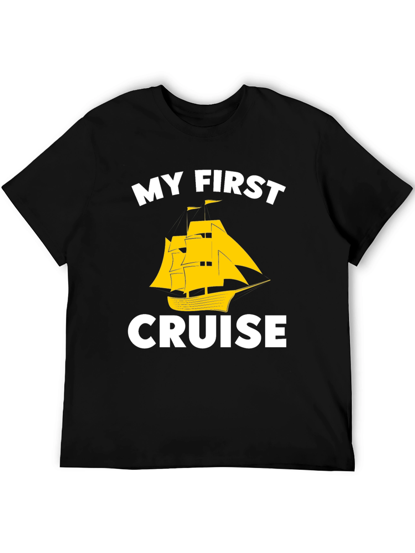 My First Cruise Black Graphic Tee