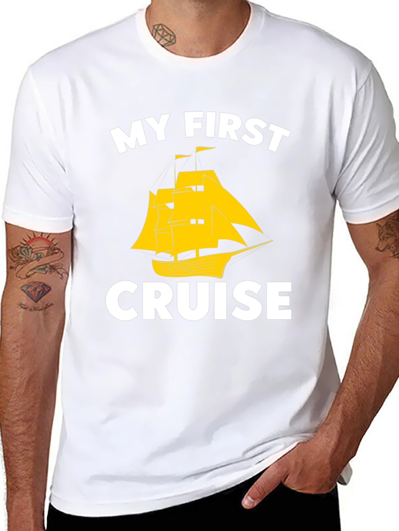 My First Cruise Black Graphic Tee