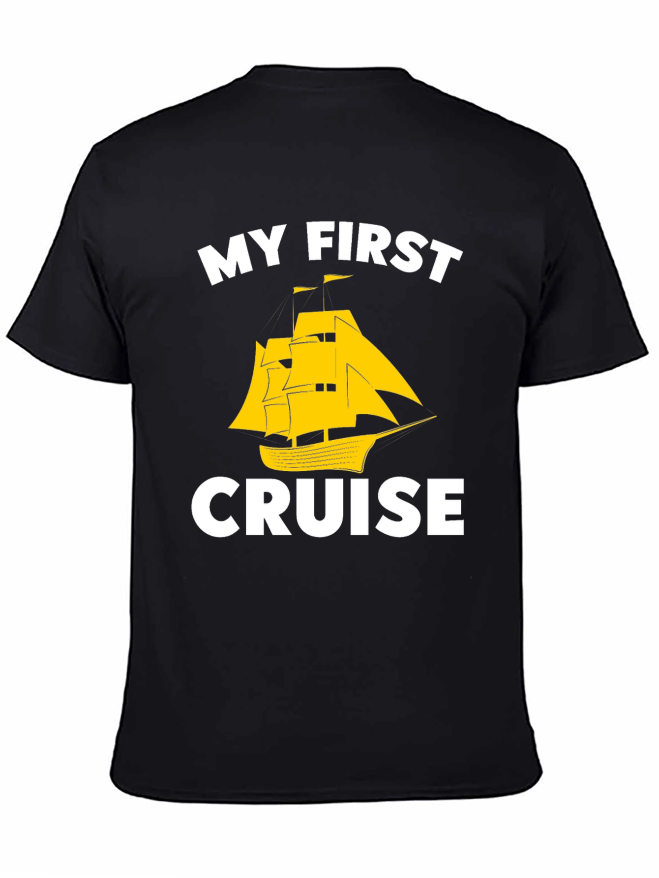 My First Cruise Black Graphic Tee