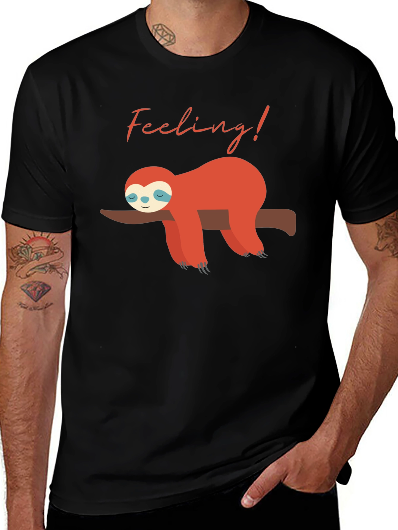 Feeling Lazy Sloth Graphic Tee