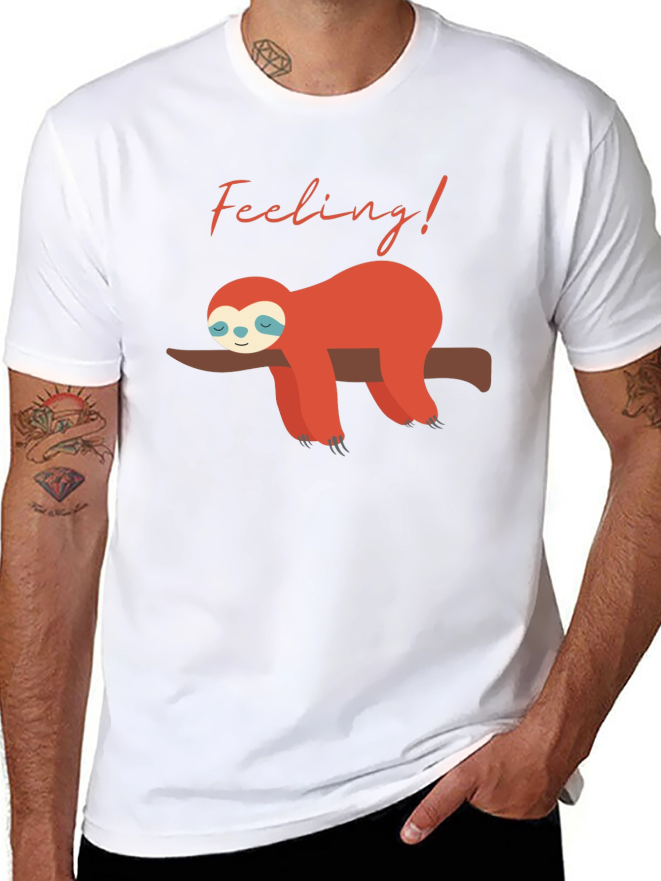 Feeling Lazy Sloth Graphic Tee