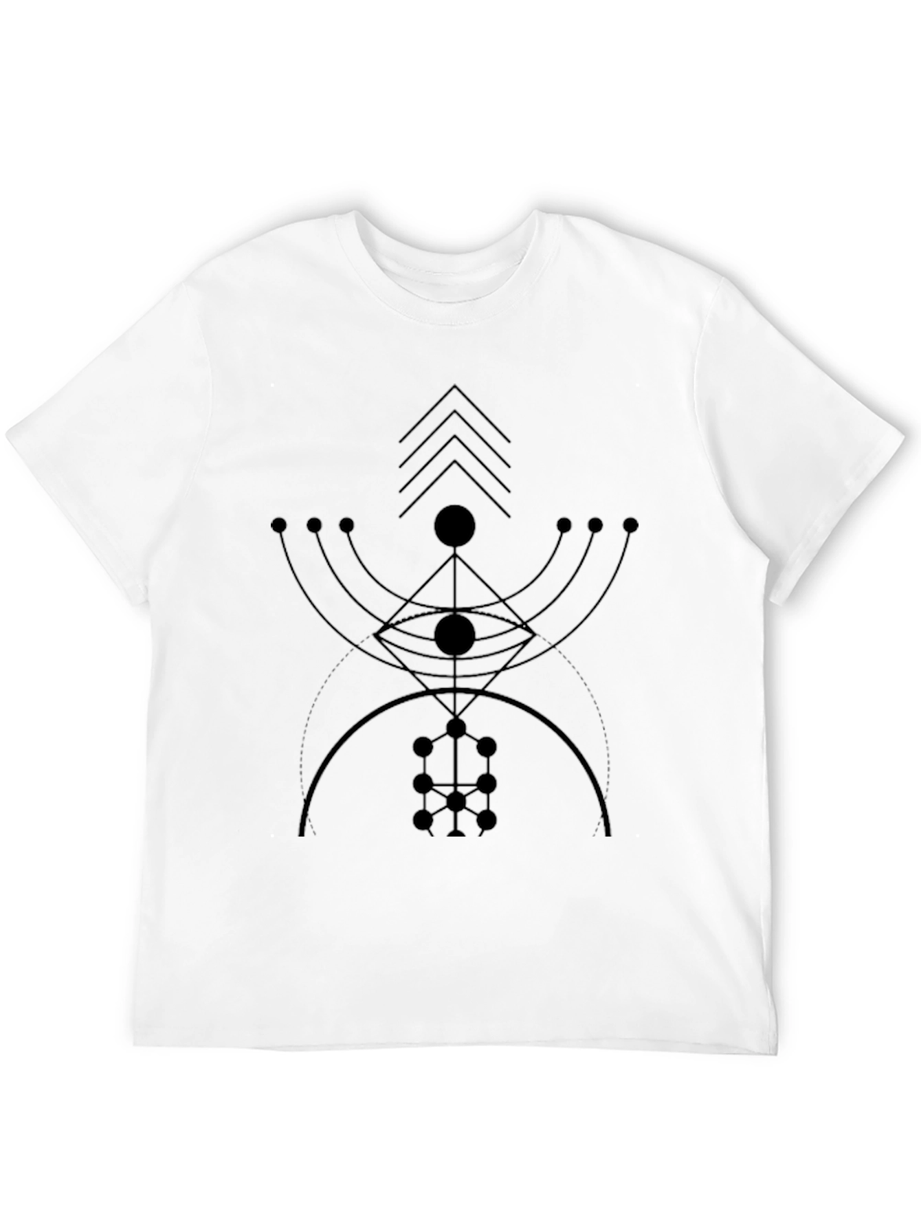 Geometric Symbol Graphic Tee - Mens Black T-Shirt