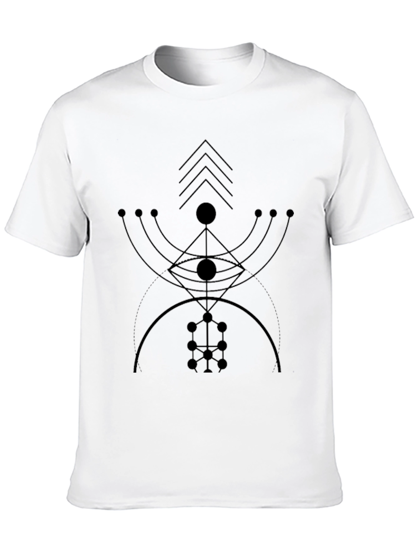 Geometric Symbol Graphic Tee - Mens Black T-Shirt
