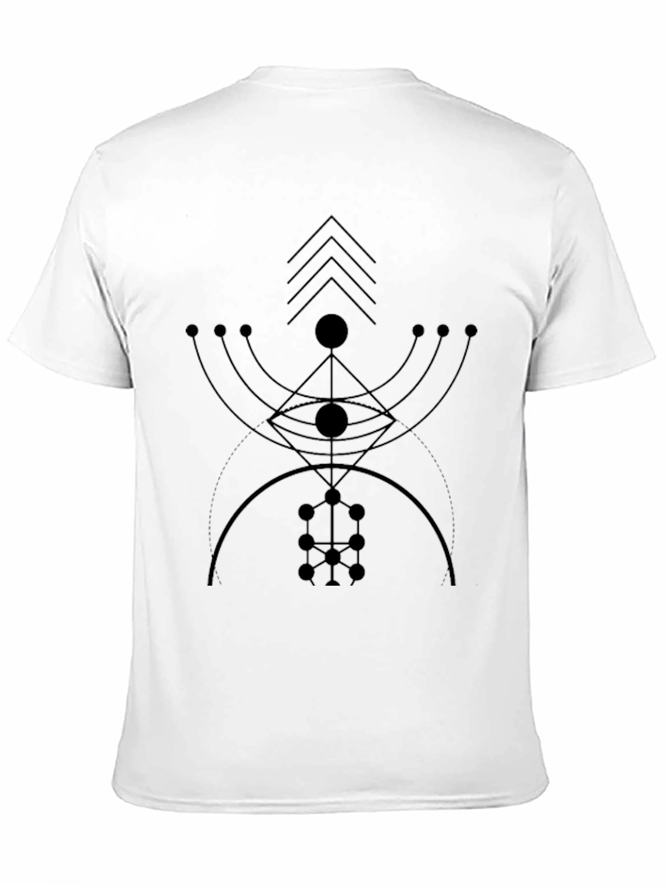 Geometric Symbol Graphic Tee - Mens Black T-Shirt
