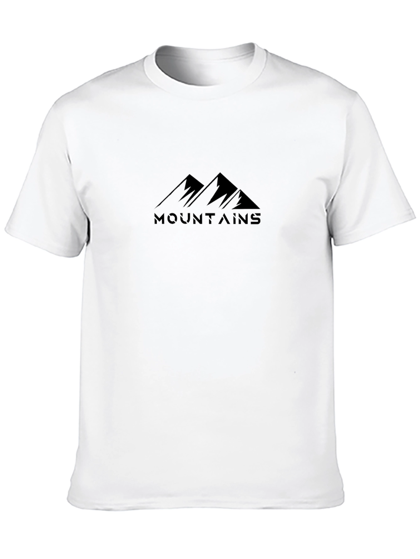 Mountains Graphic Print Tee - Stylish Black T-Shirt
