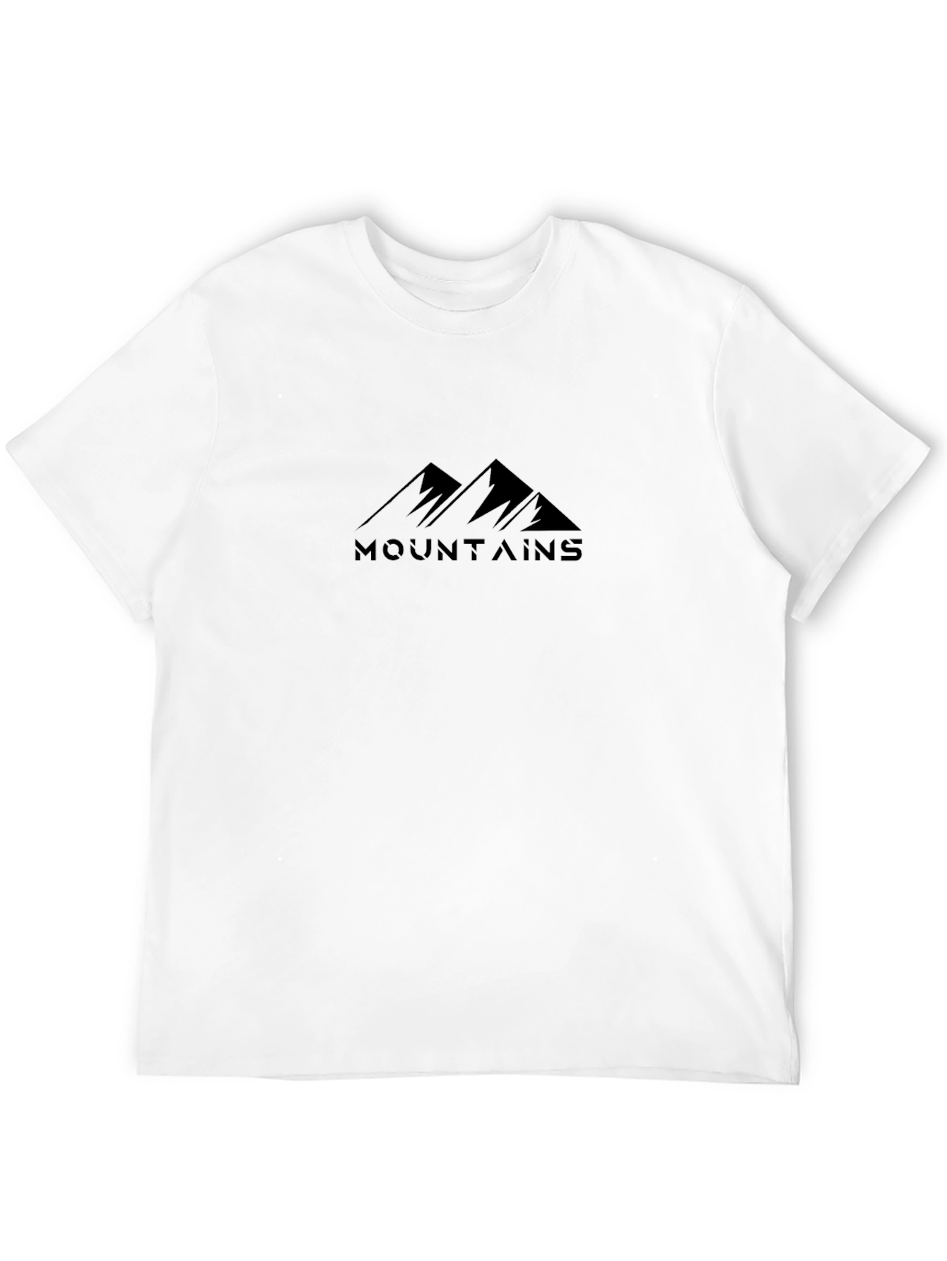 Mountains Graphic Print Tee - Stylish Black T-Shirt