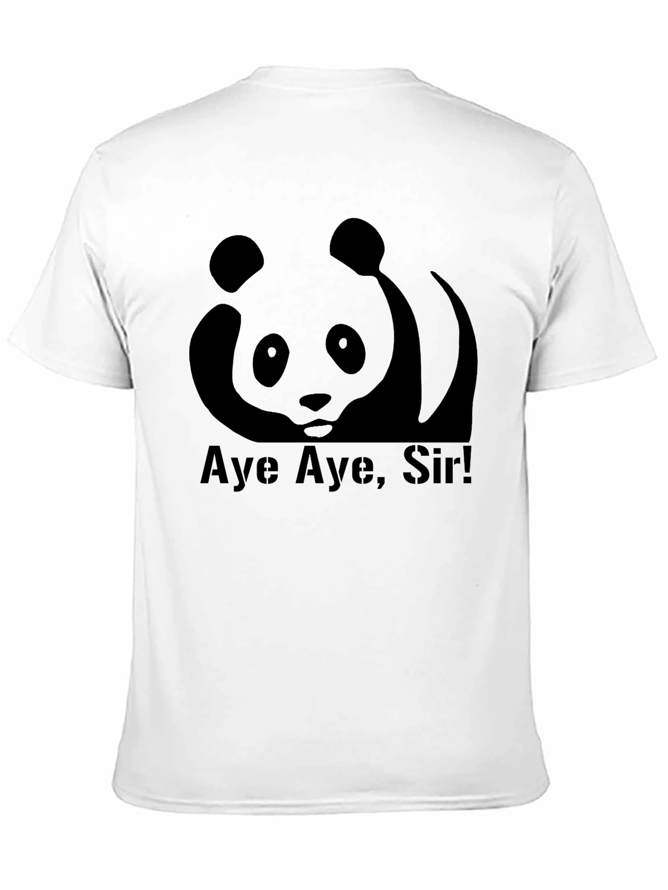 Aye Aye Sir Panda T-Shirt - Black Graphic Tee