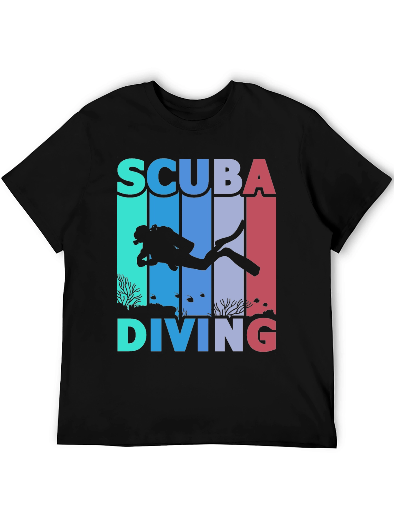 Scuba Diving Graphic Tee - Diver Silhouette Shirt