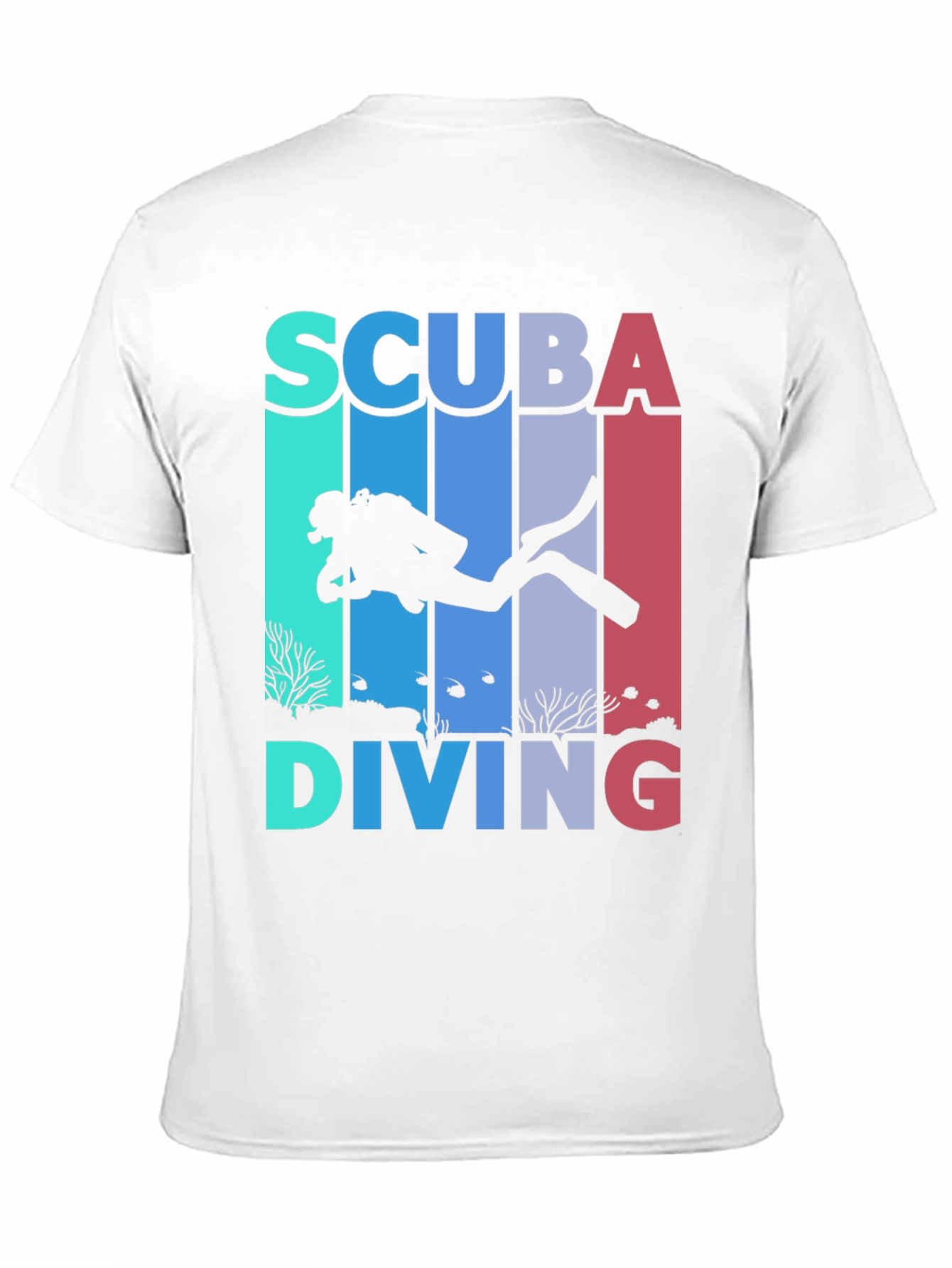 Scuba Diving Graphic Tee - Diver Silhouette Shirt