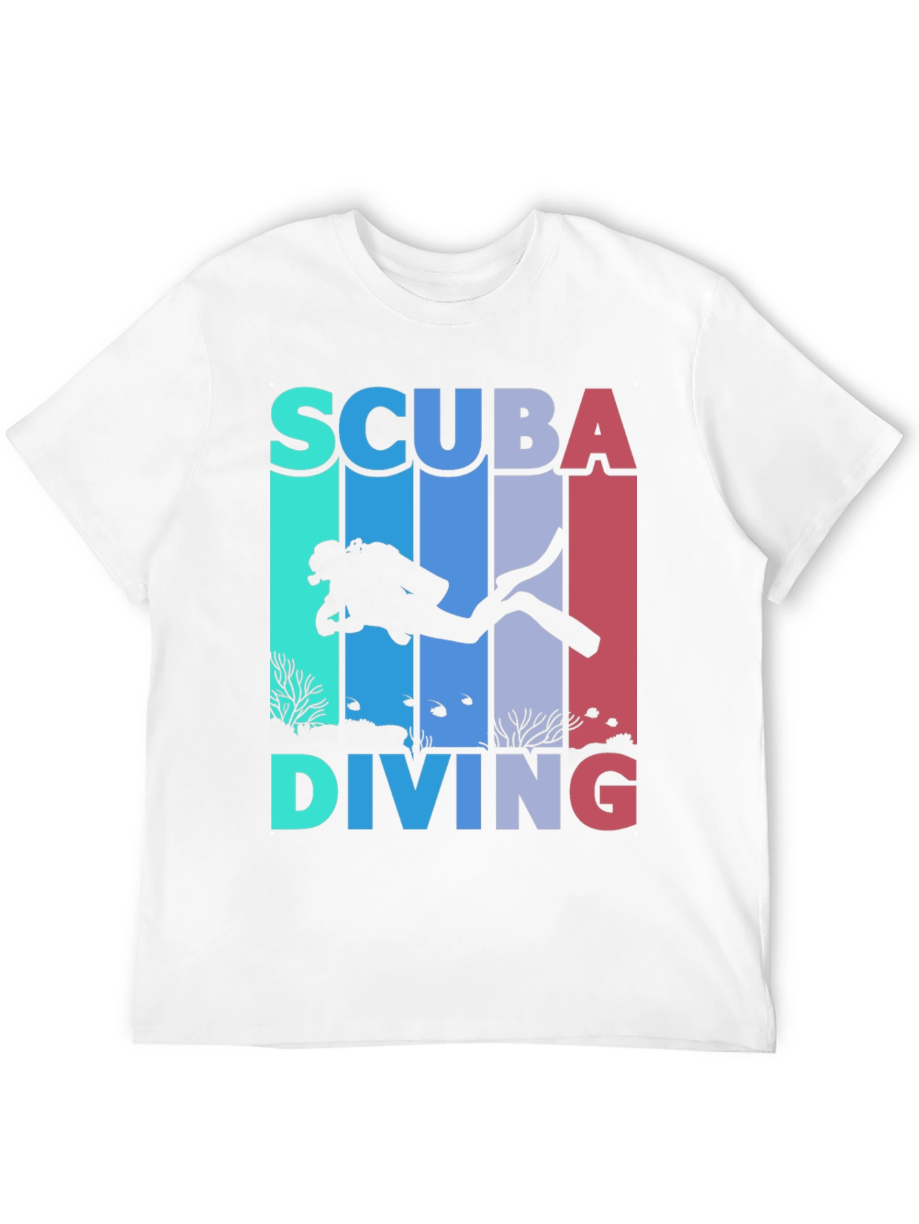 Scuba Diving Graphic Tee - Diver Silhouette Shirt