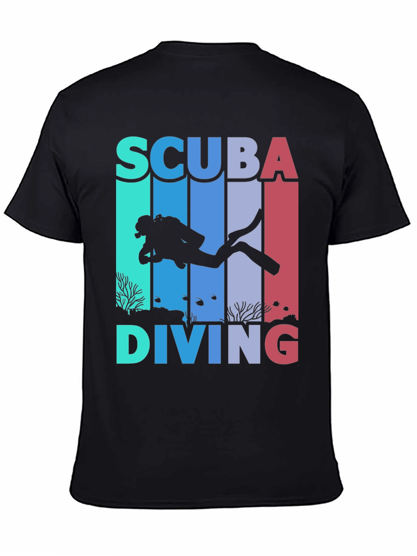 Scuba Diving Graphic Tee - Diver Silhouette Shirt