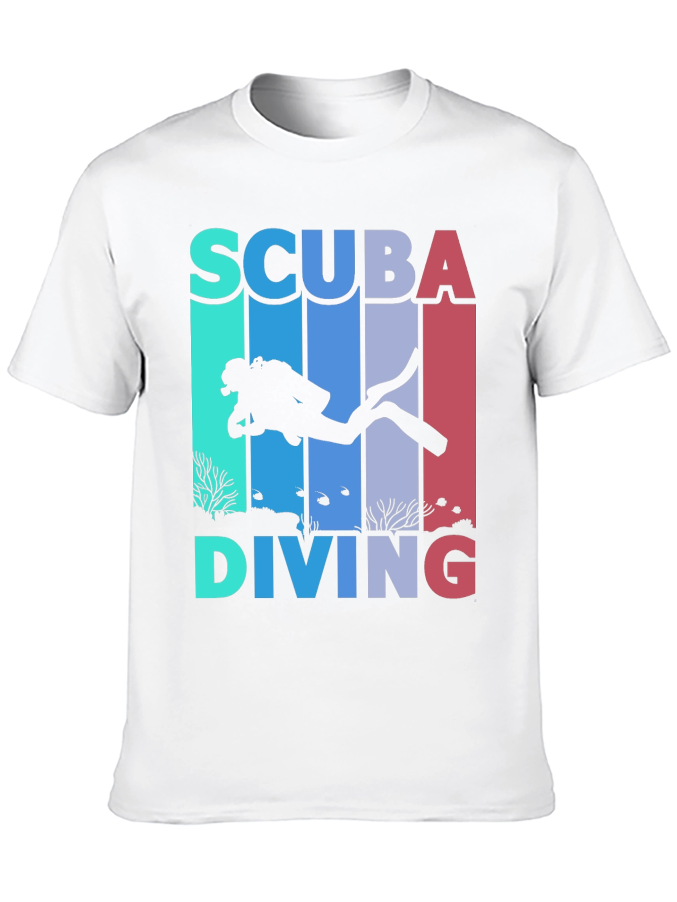 Scuba Diving Graphic Tee - Diver Silhouette Shirt