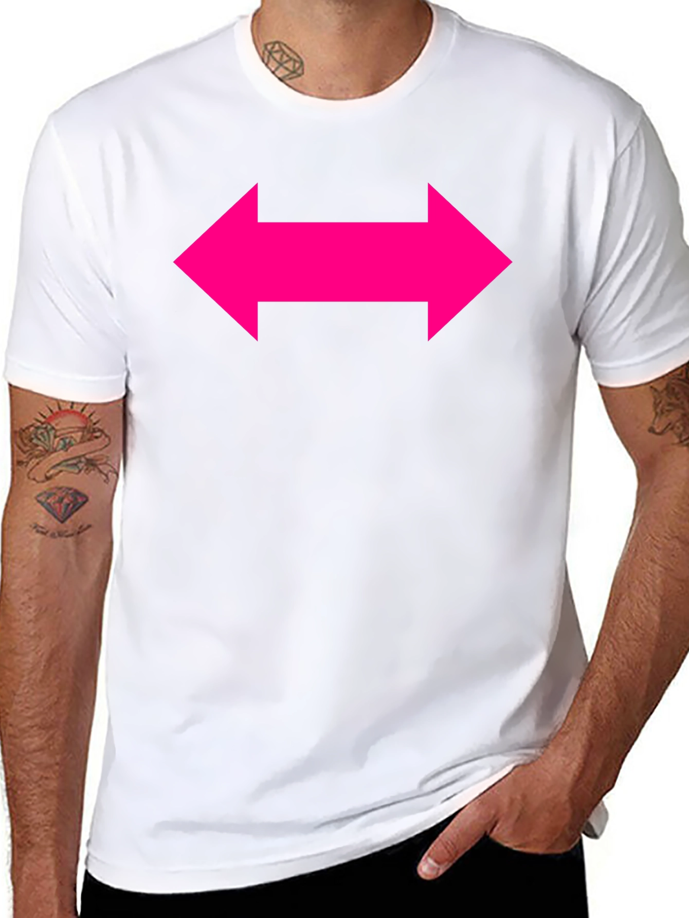 Bold Arrow Graphic Tee - Black