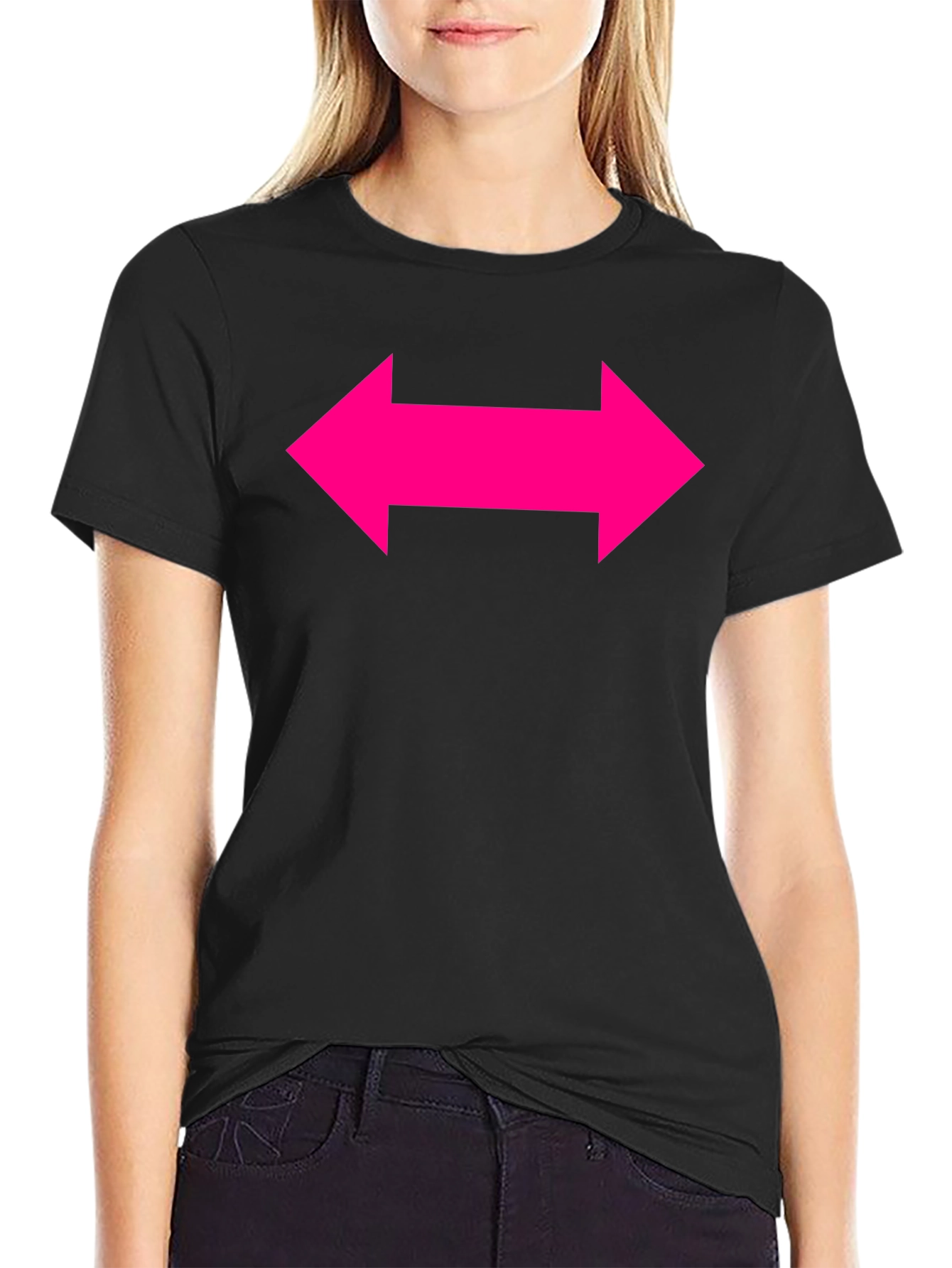 Bold Arrow Graphic Tee - Black