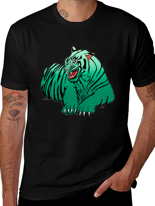 Green Tiger Graphic T-Shirt