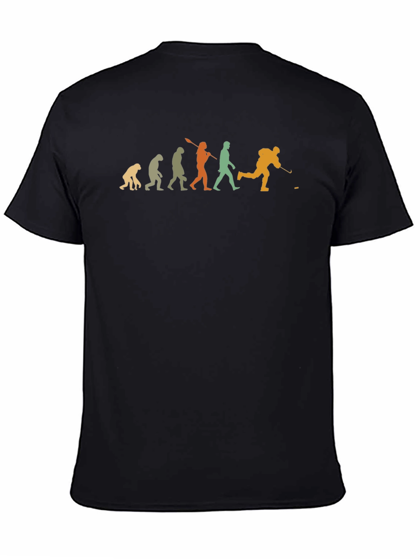 Hockey Evolution Graphic Tee - Black Cotton T-Shirt