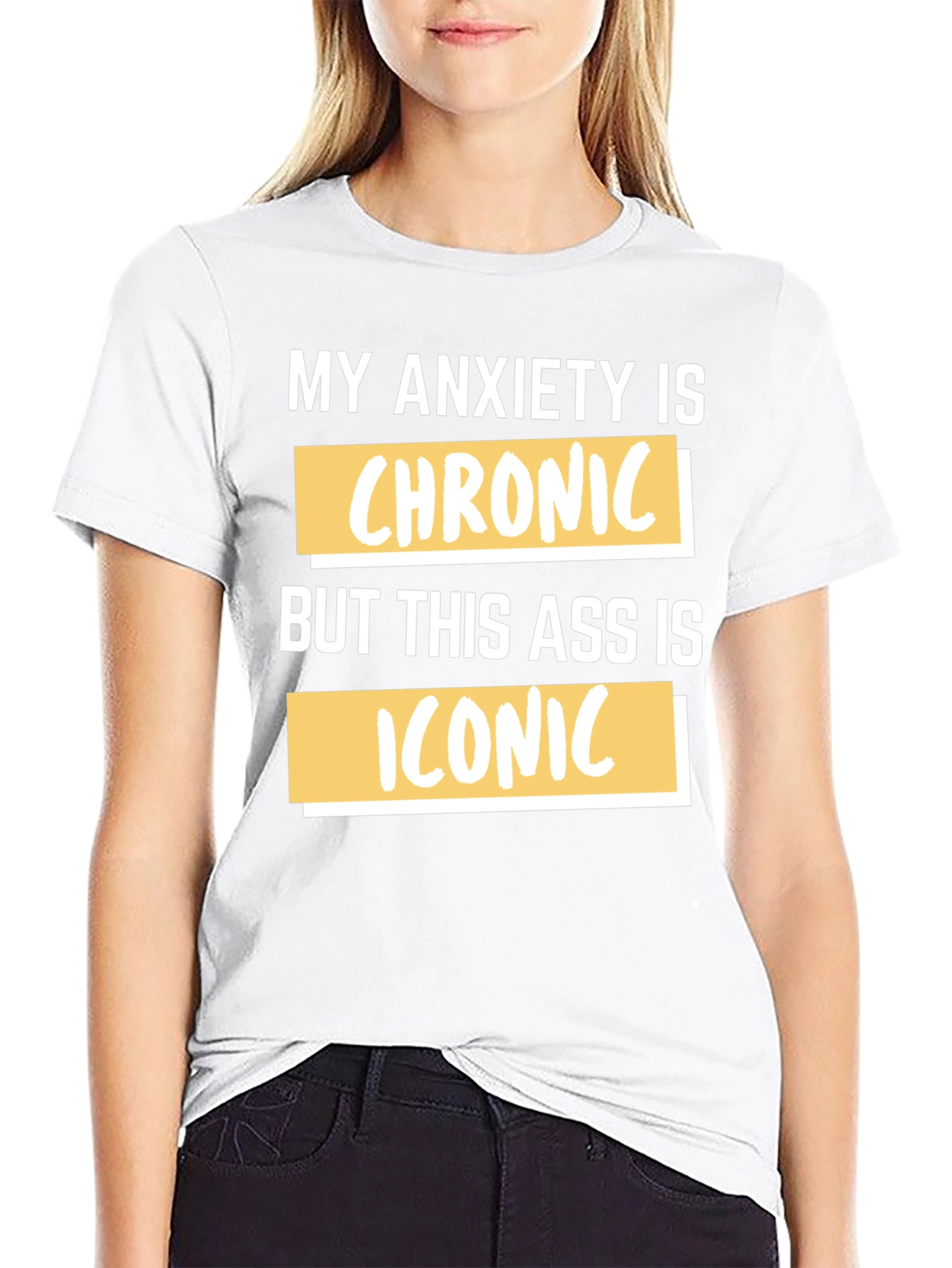 Funny Anxiety Chronic Iconic Graphic Tee
