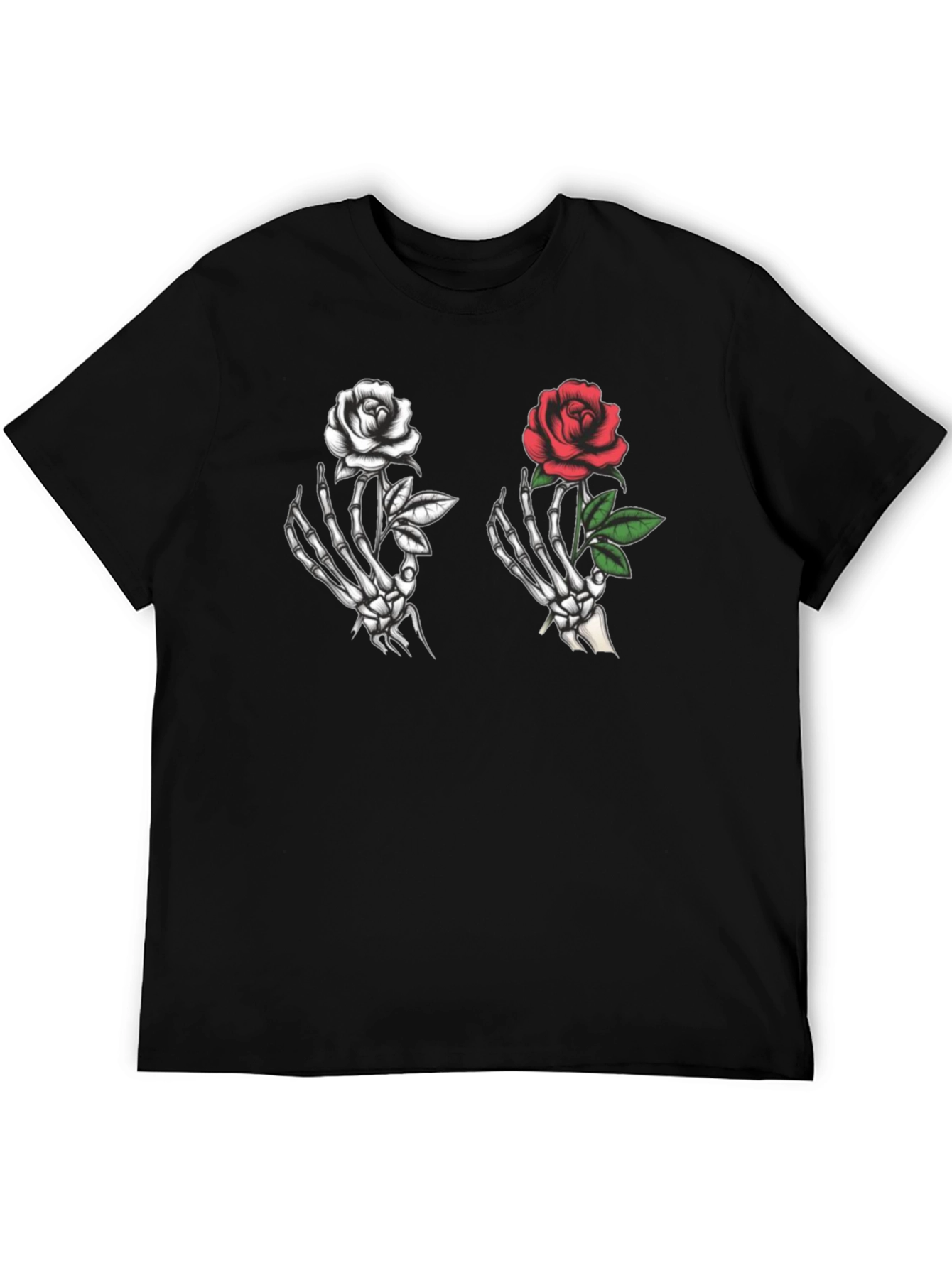 Skeleton Hand Rose Graphic T-Shirt