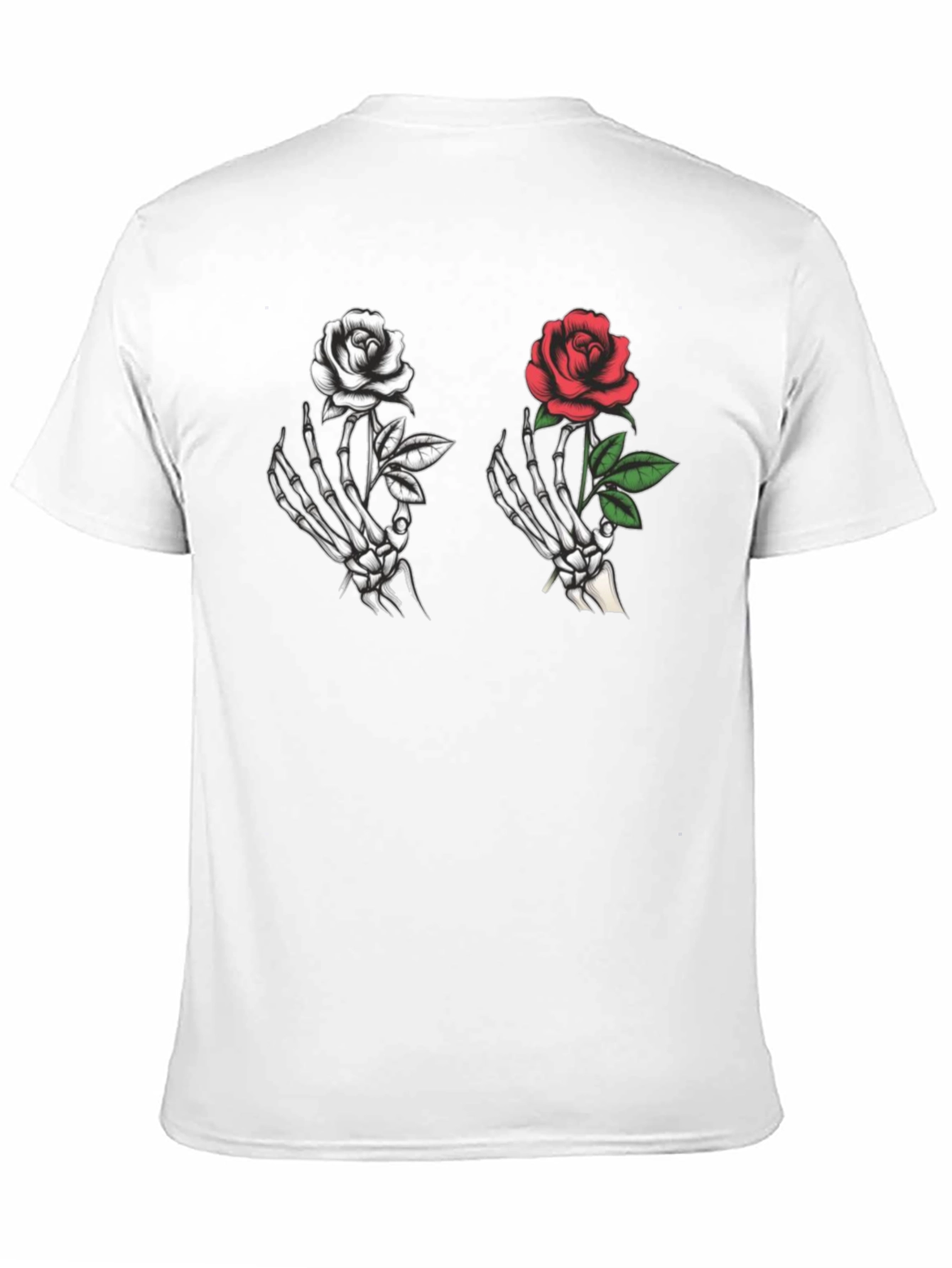 Skeleton Hand Rose Graphic T-Shirt