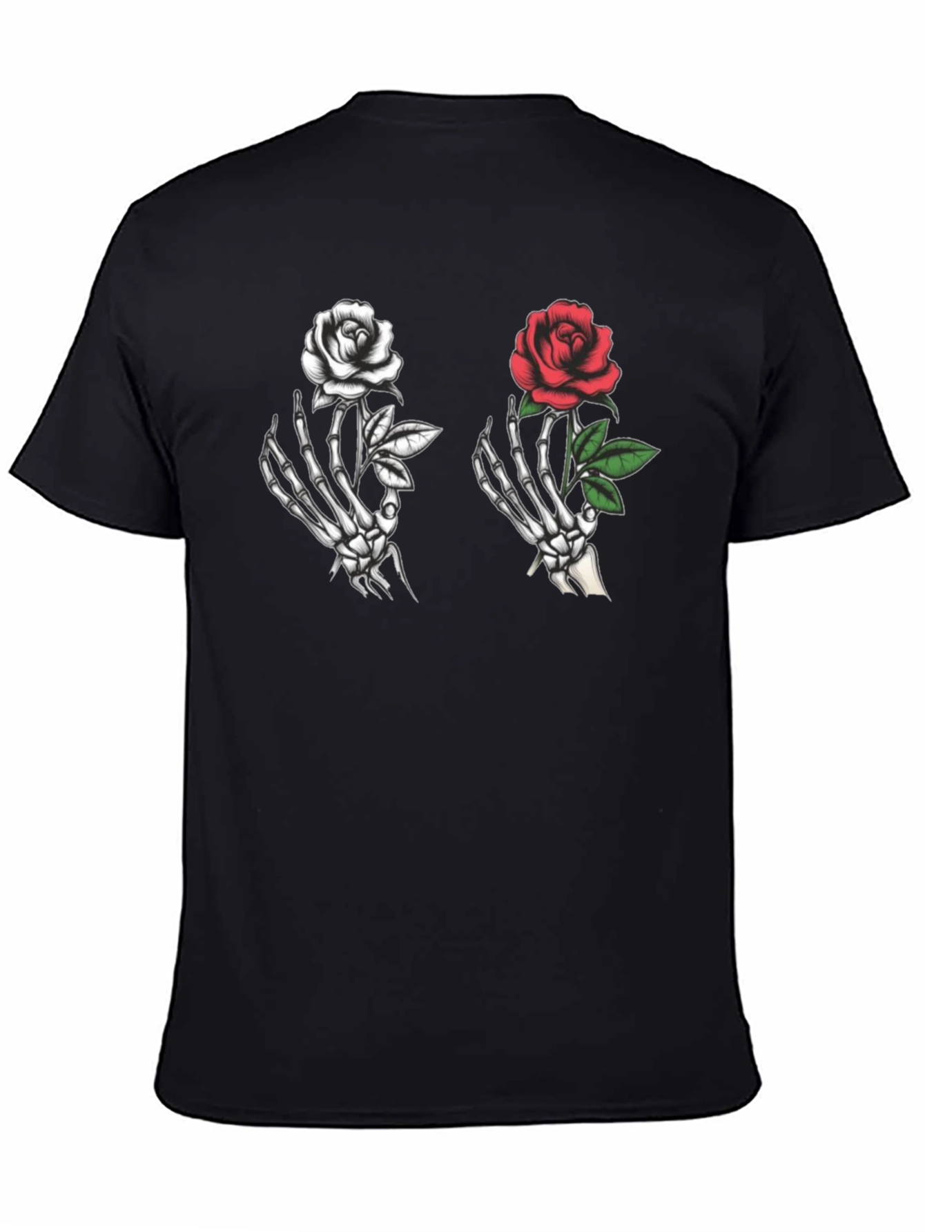 Skeleton Hand Rose Graphic T-Shirt