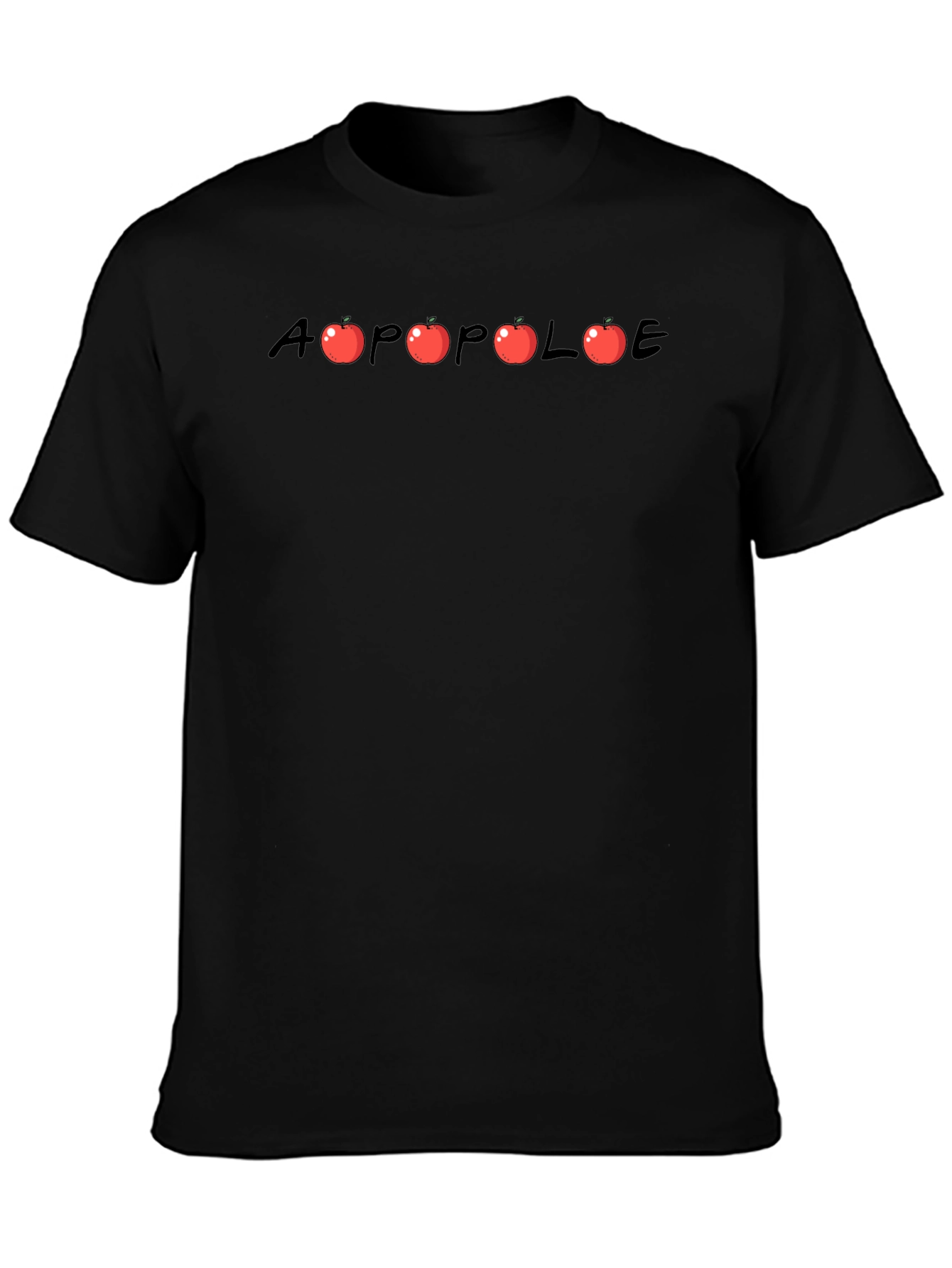 A Apple Pole - Graphic Black T-Shirt