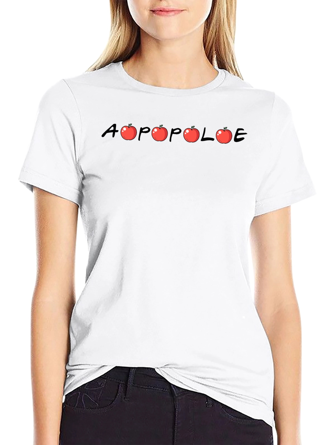 A Apple Pole - Graphic Black T-Shirt