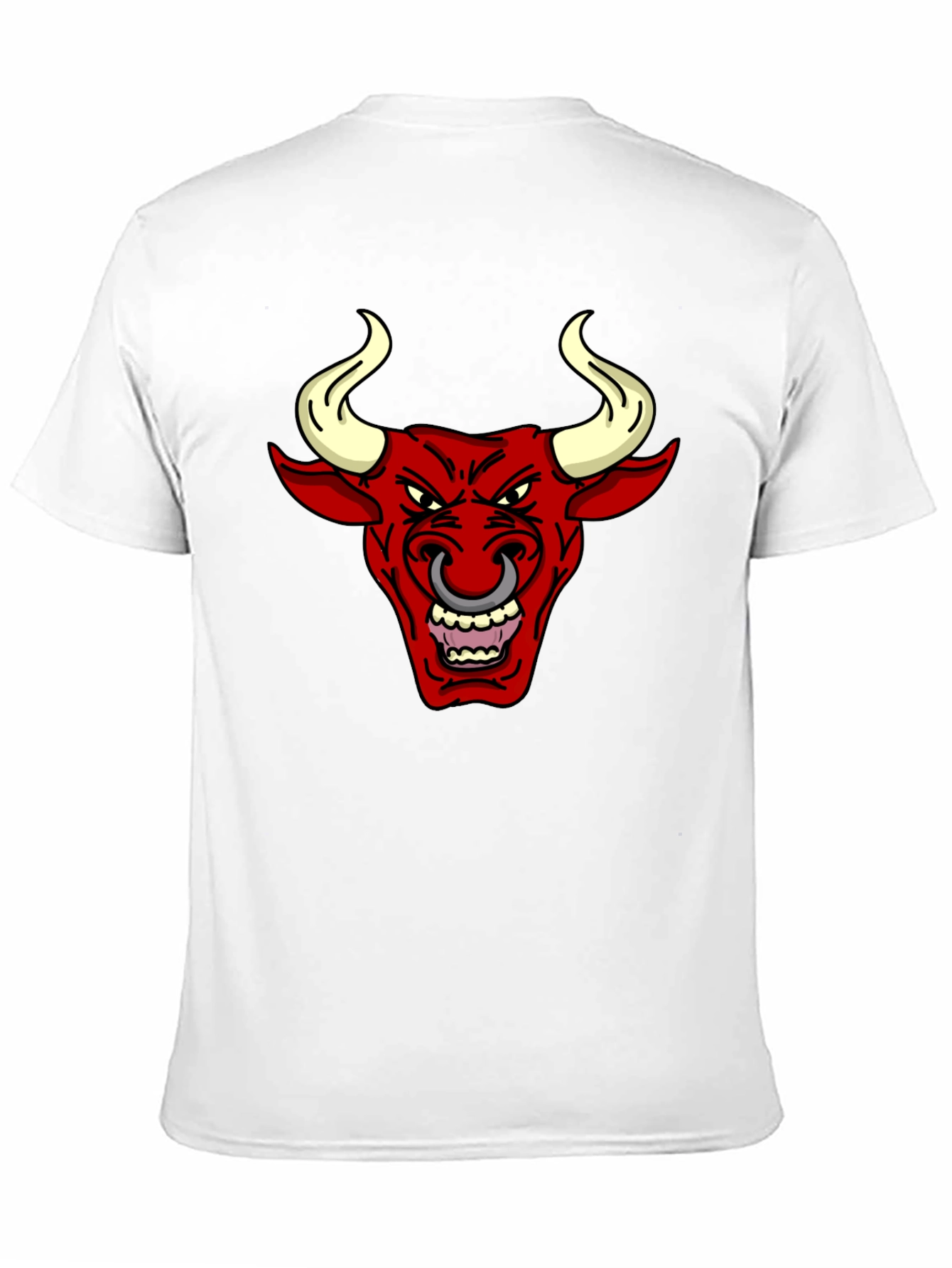 Black T-Shirt with Red Bull Graphic