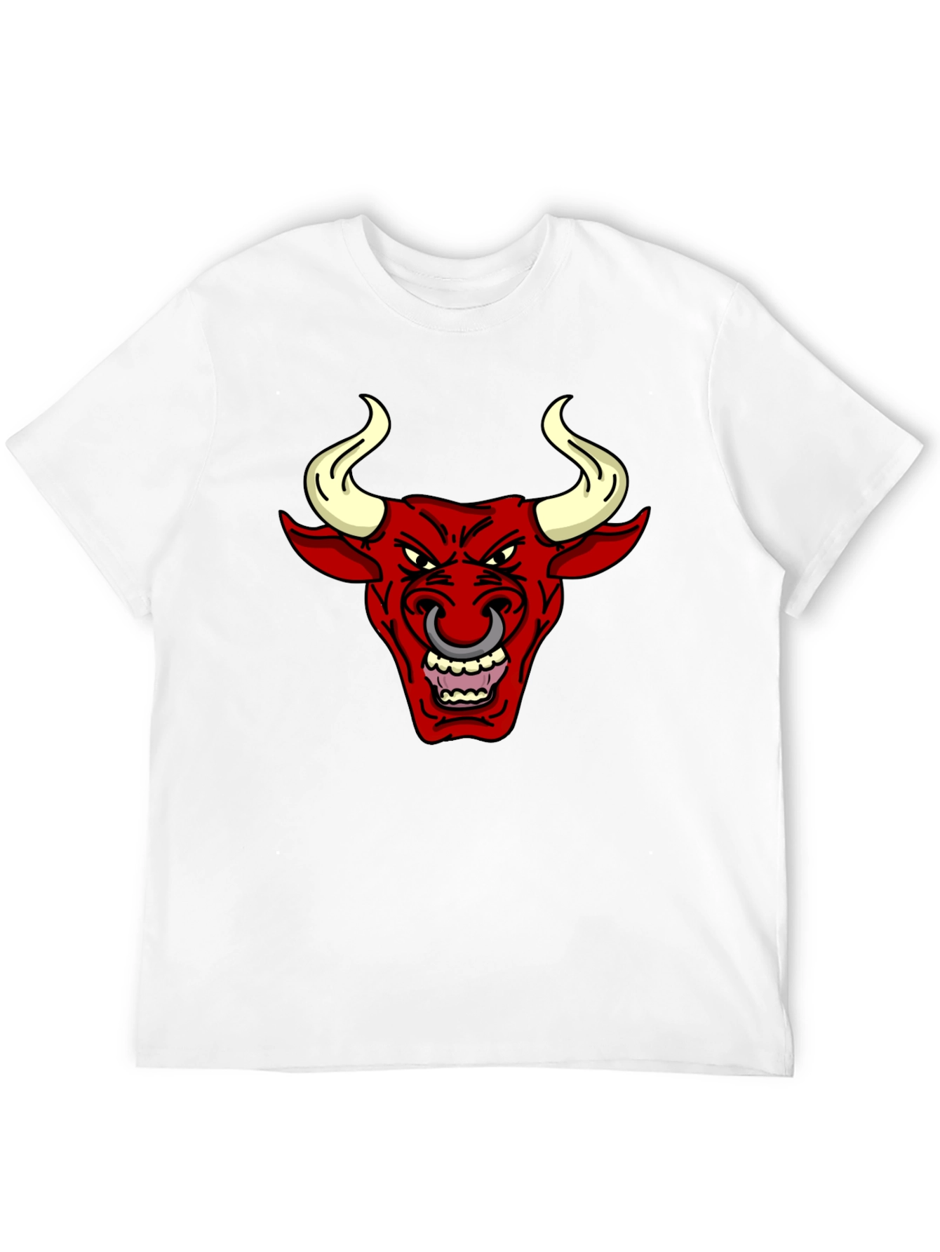 Black T-Shirt with Red Bull Graphic