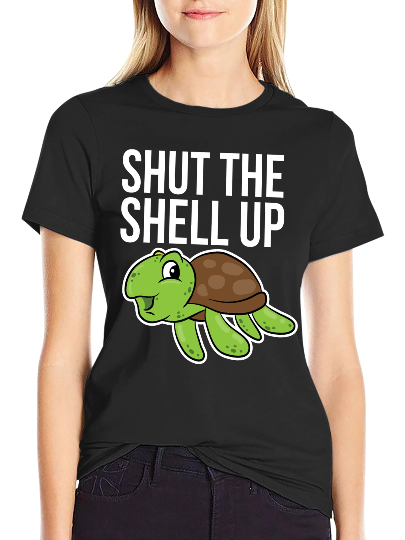 Shut the Shell Up Turtle Humor T-Shirt