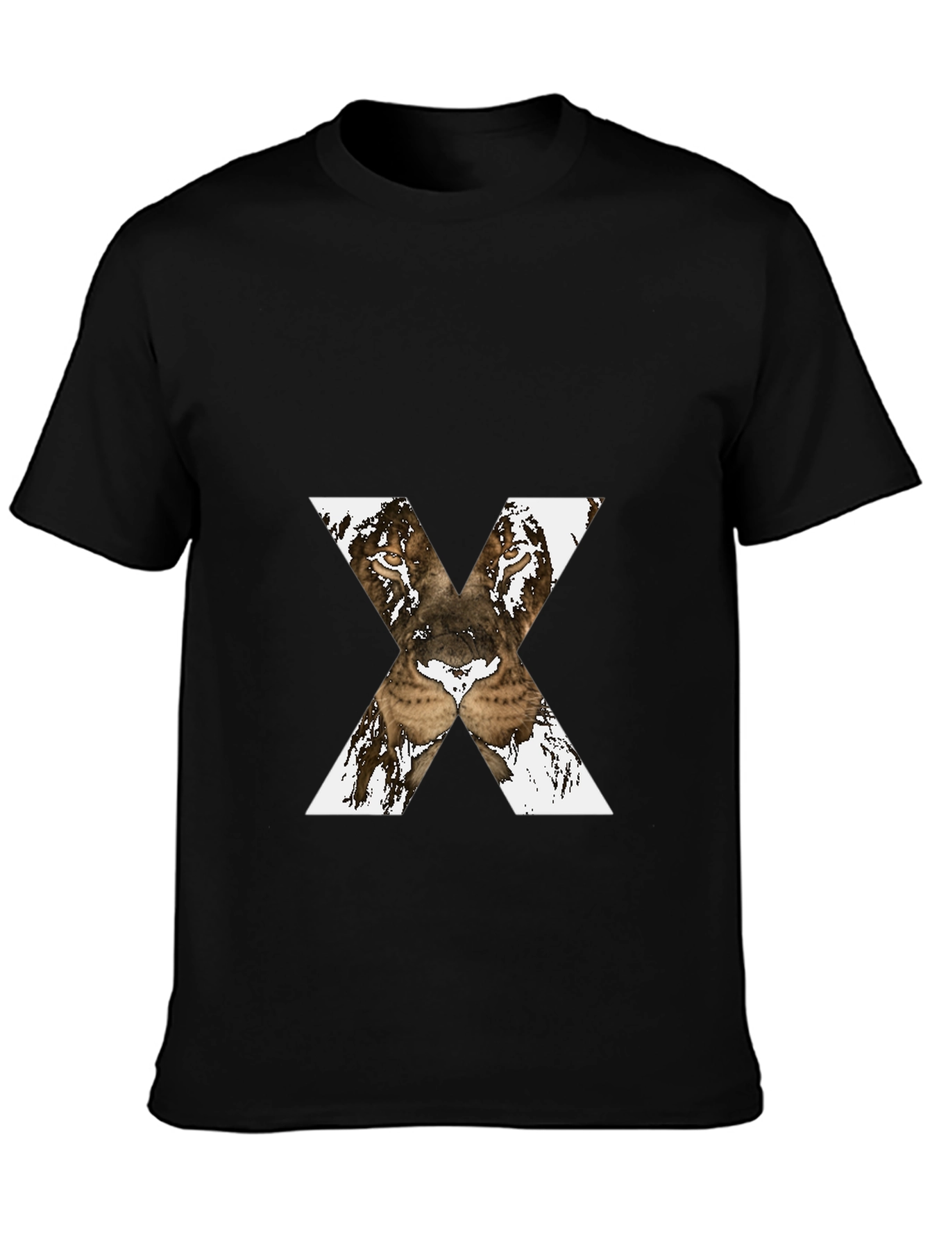 Lion X Graphic Tee - Bold Black T-Shirt