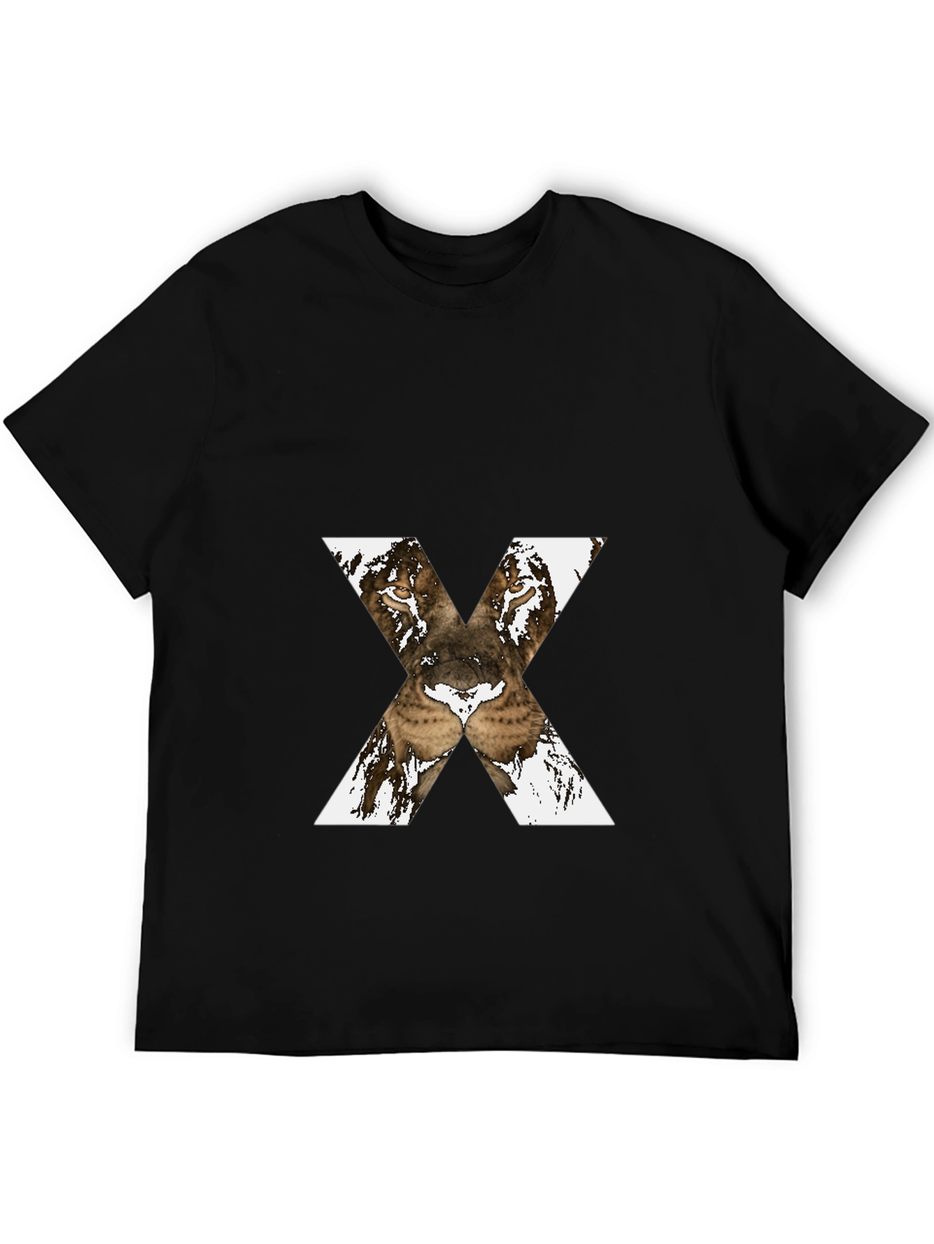 Lion X Graphic Tee - Bold Black T-Shirt