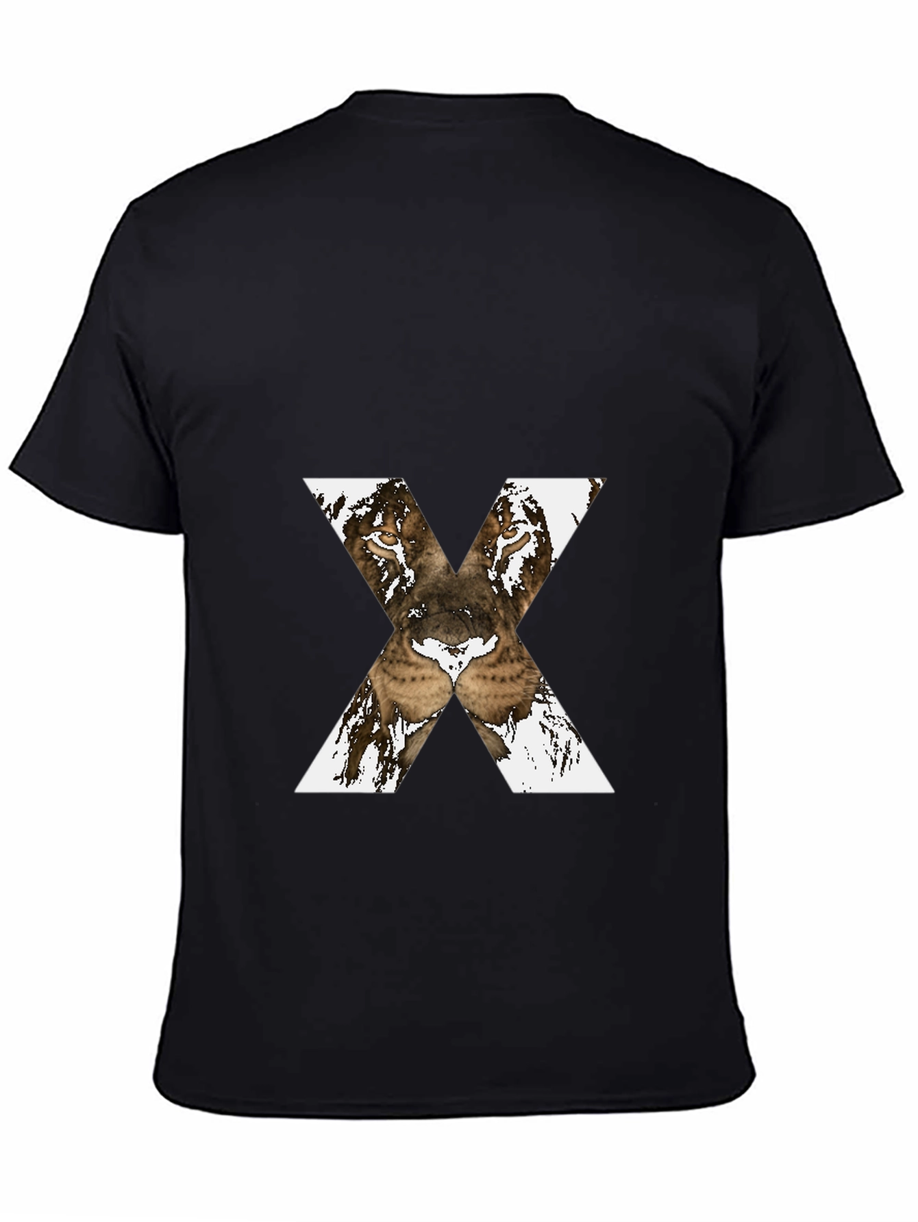 Lion X Graphic Tee - Bold Black T-Shirt