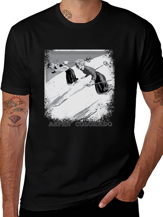 Aspen Colorado Skiing T-Shirt - Vintage Style