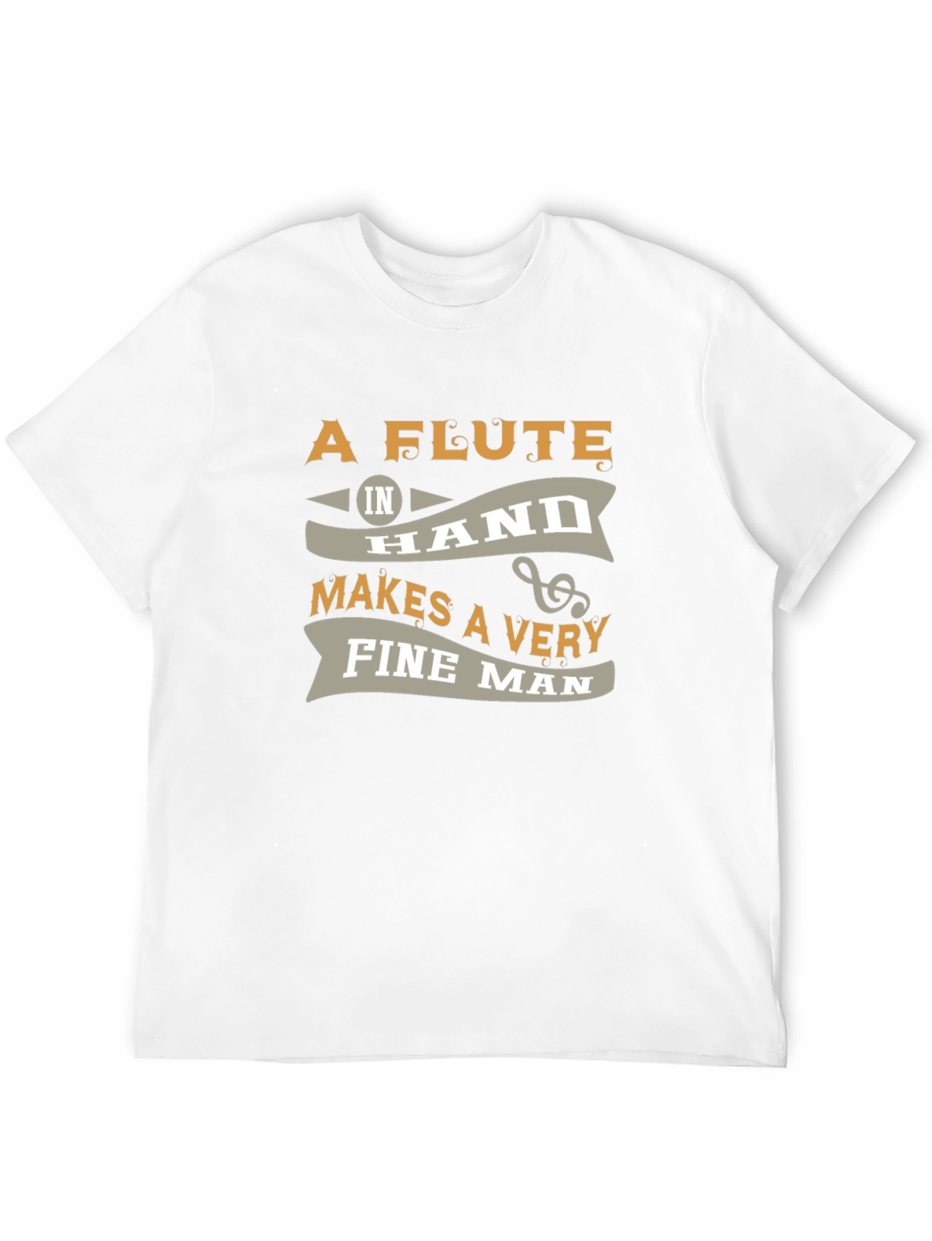 Flute Fine Man Graphic Tee - Musician T-Shirt